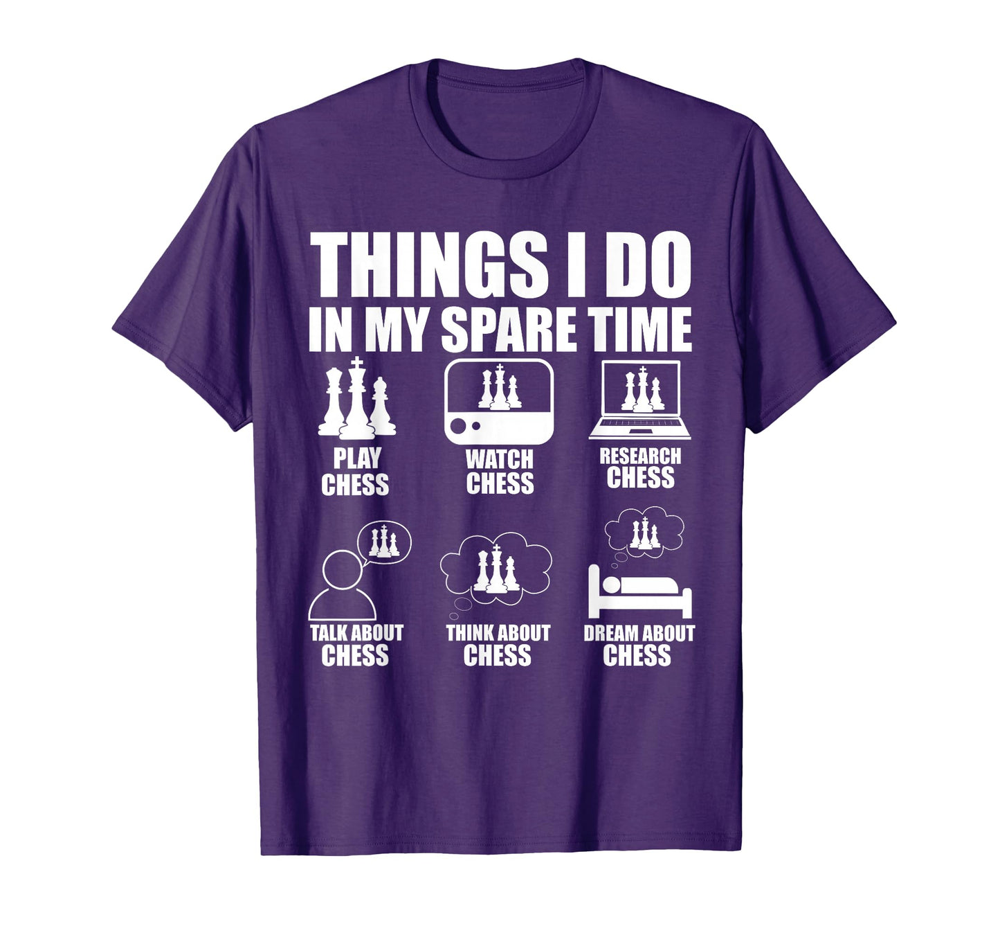 Things I Do In My Spare Time Chess Player Boys Funny Chess T-Shirt