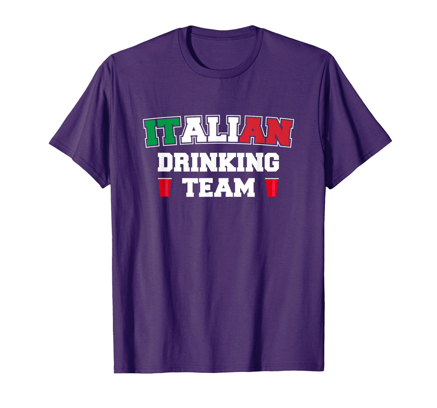 Italian Drinking Team Funny Drinking Beer Lover Beer Pong T-Shirt