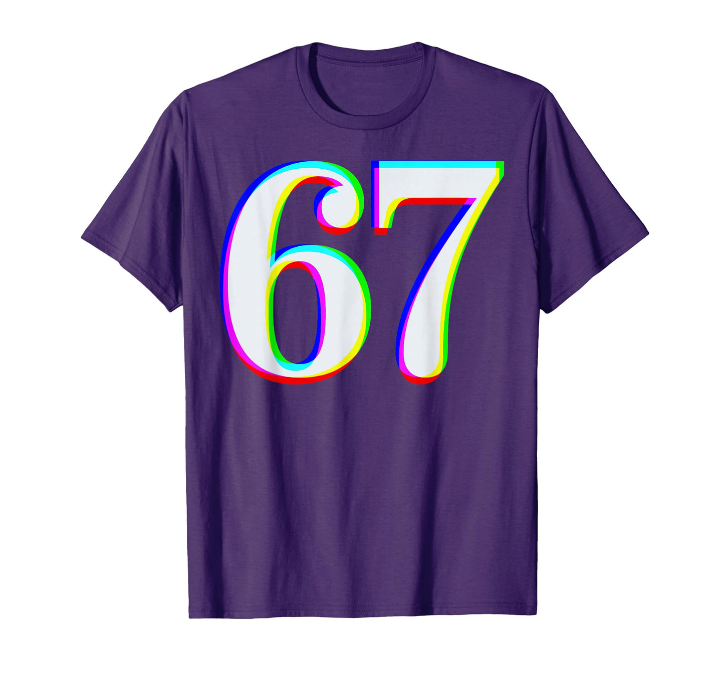 Funny Six Seven 67 Meme Gen Alpha Slang Brainrot Girl Boy T-Shirt