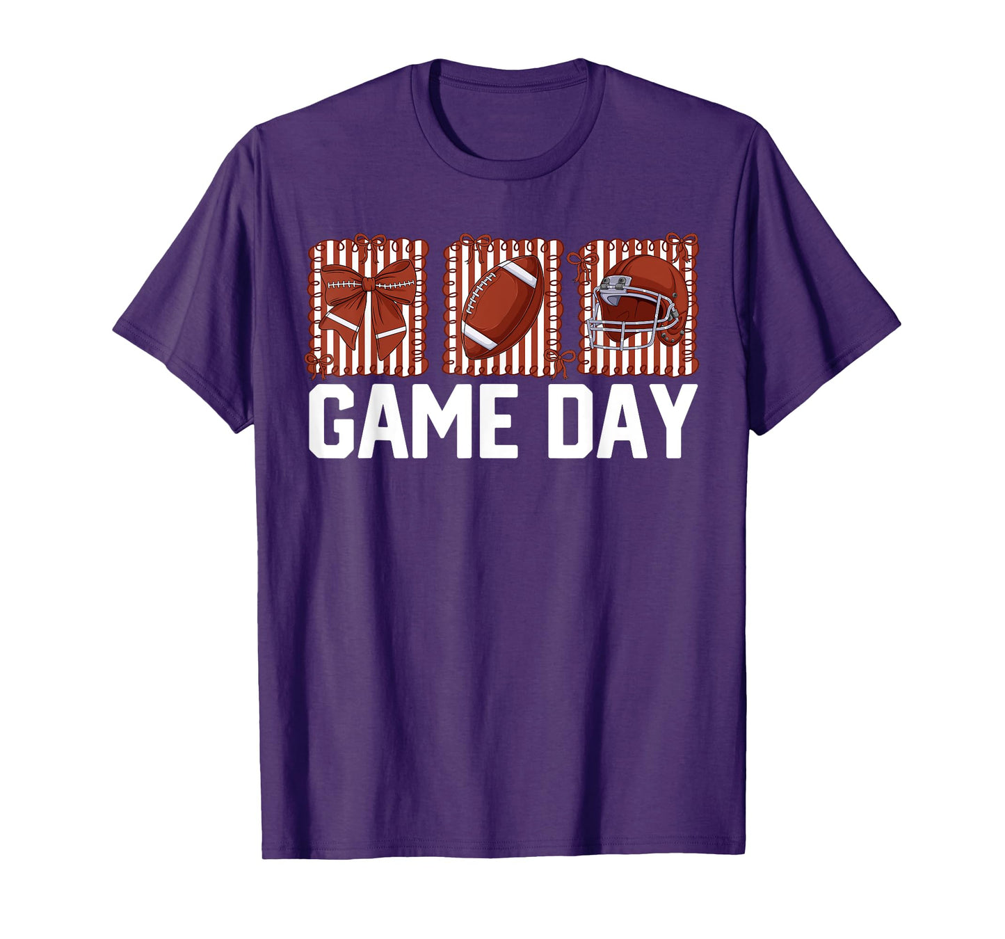 Football Coquette Bow Women Girls Kids Football Mom Game Day T-Shirt