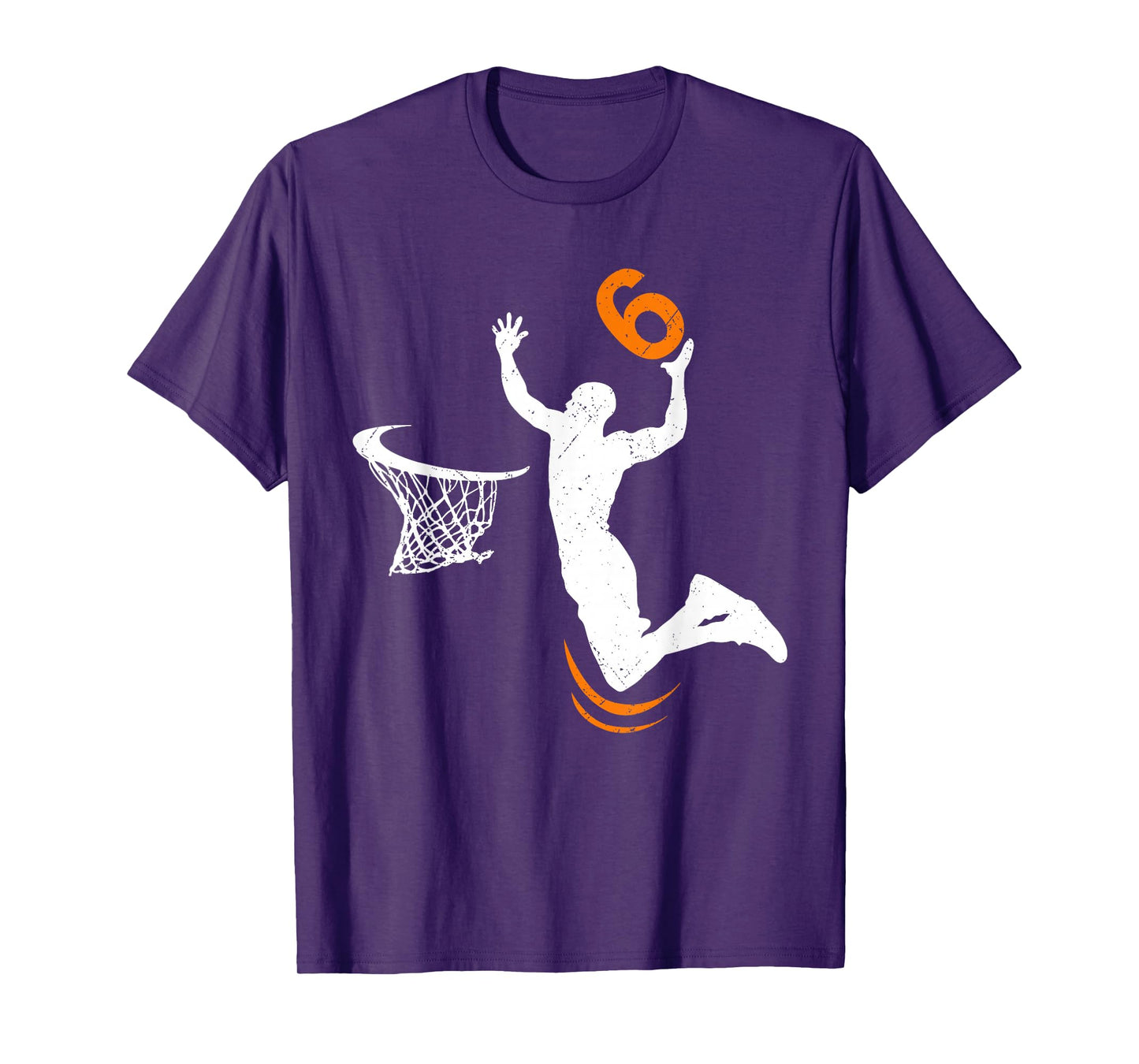 6 Year Old Basketball Dunk 6th Birthday Party Boys T-Shirt