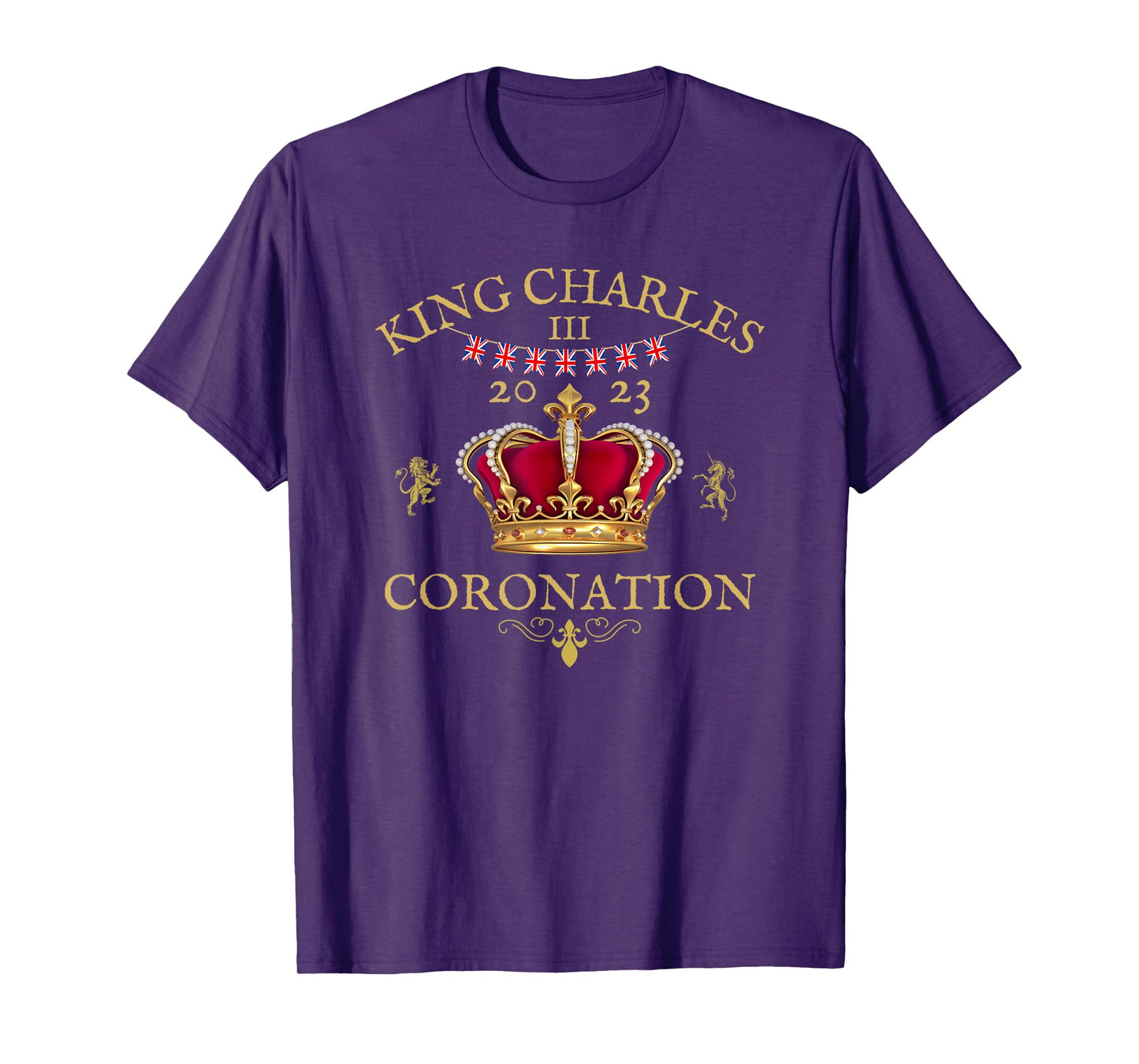 KING CHARLES III, ROYAL CORONATION 2023, BRITISH BUNTING T-Shirt