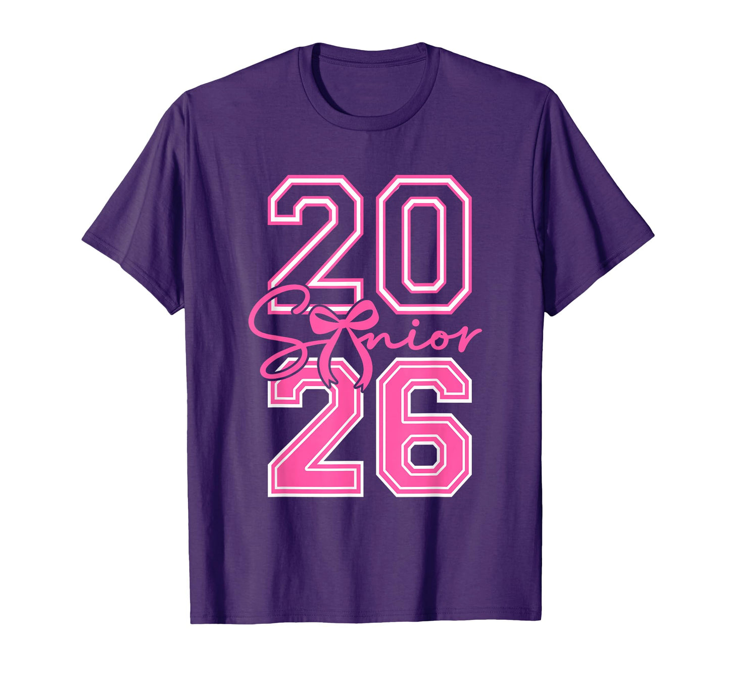 Senior 2026 Class Of 2026 Coquette Pink Bow Graduation Girl T-Shirt