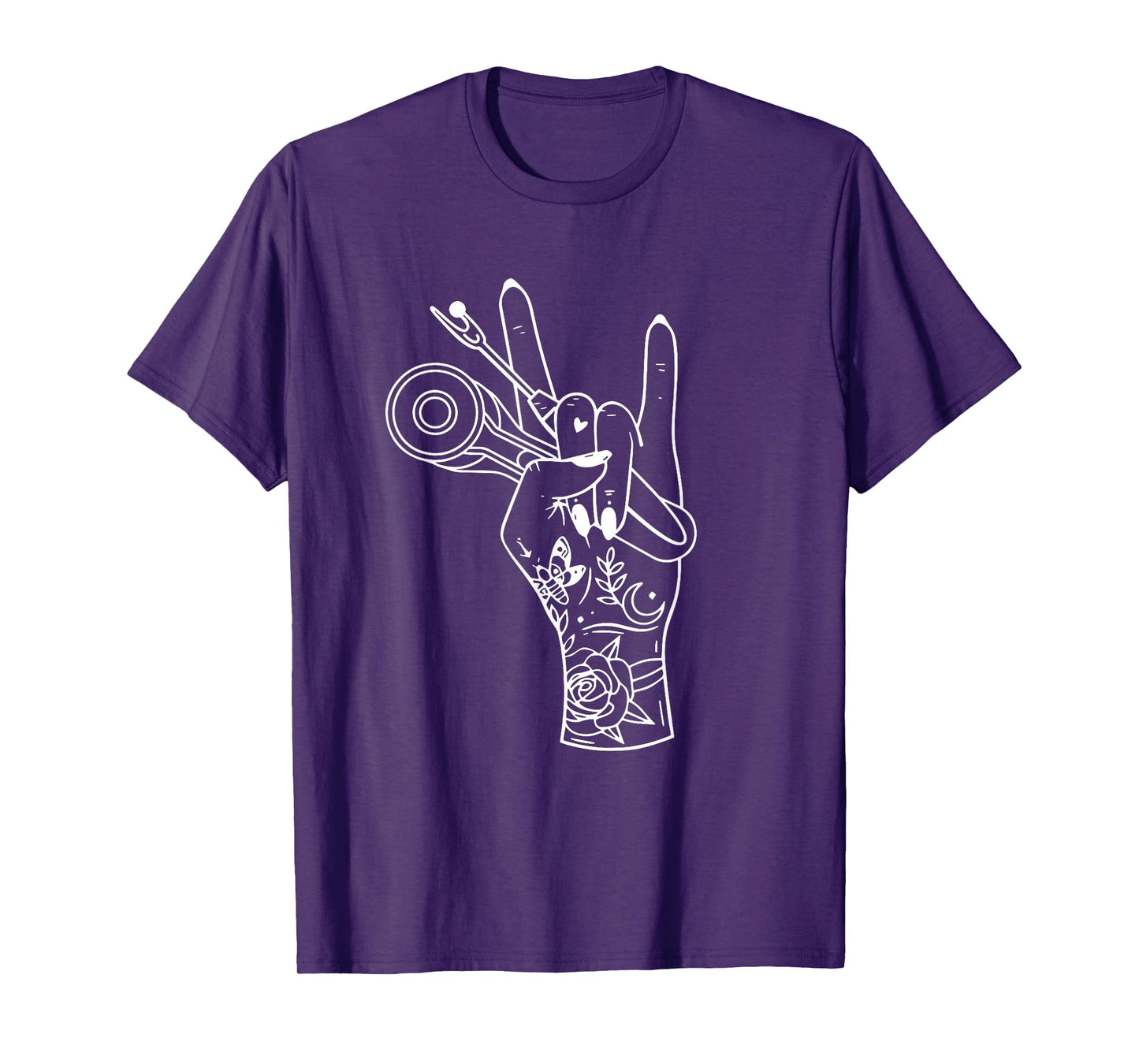 Tattooed Rock Hand Sewing Lovers Mom - Sewing Rock T-Shirt