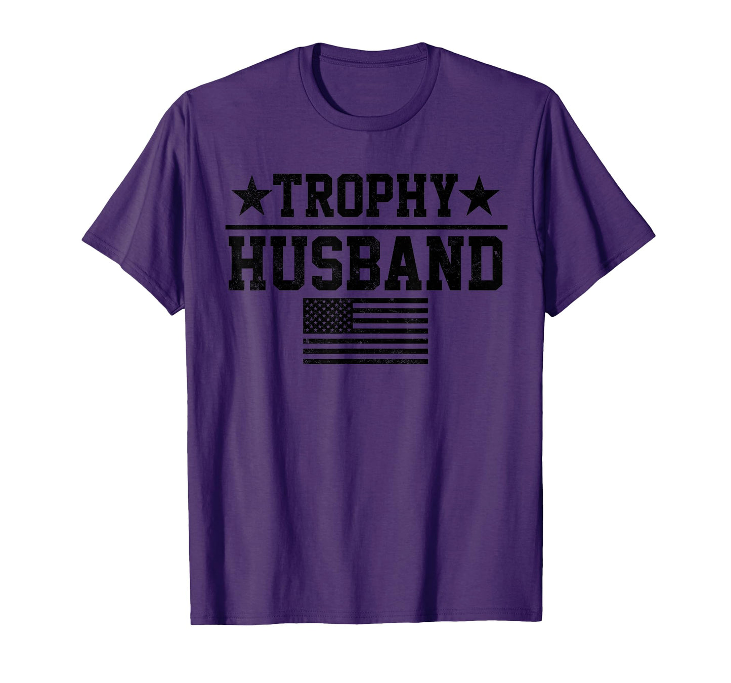 Trophy Husband - American Flag - Fathers Day Tee Mens T-Shirt