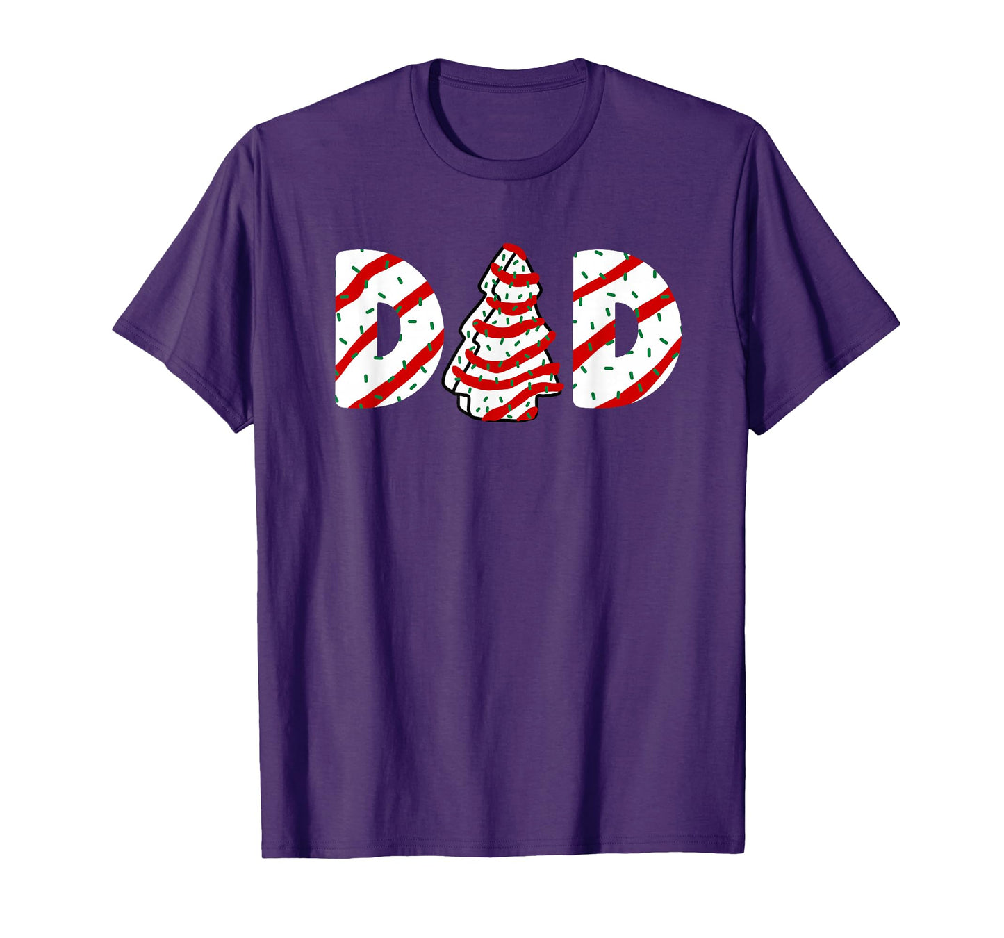 Christmas Tree Cake Matching Family Party Pajama Dad T-Shirt