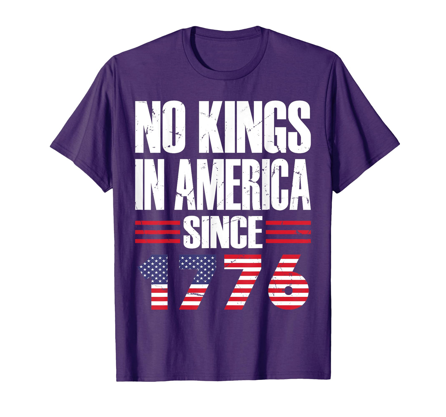 No Kings in America Vintage Patriotic tee Independence day T-Shirt