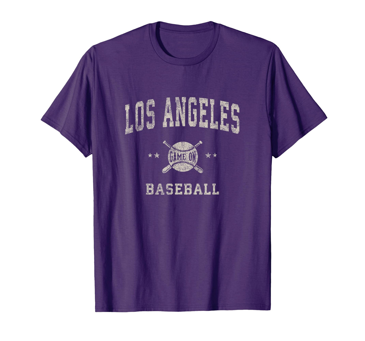 Los Angeles LA Vintage Baseball Throwback Retro Design T-Shirt