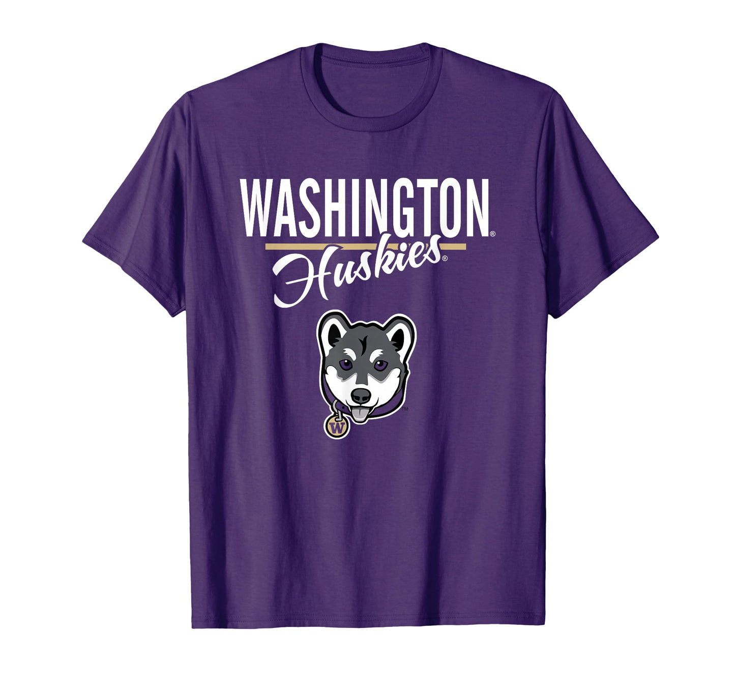 Washington Huskies Dubs Mascot Purple Officially Licensed T-Shirt