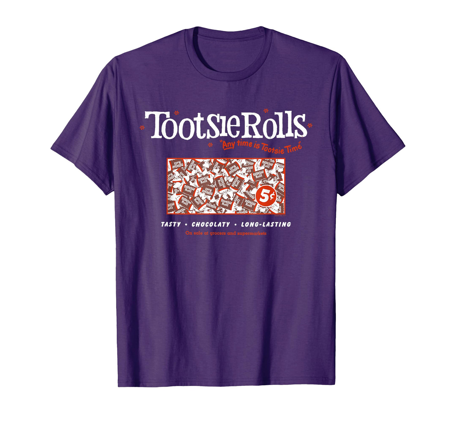 Tootsie Roll Tasty Chocolaty Long Lasting Vintage Ad Candy T-Shirt