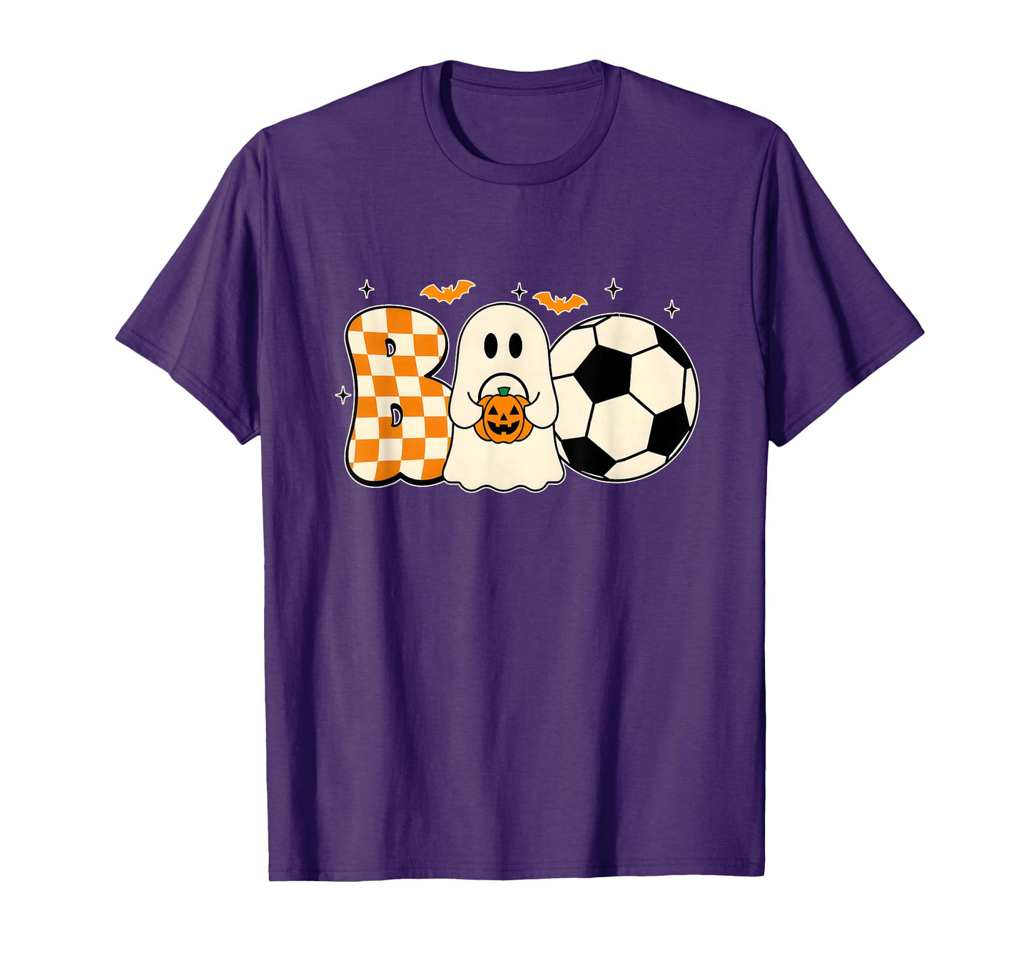 Boo Ghost Playing Soccer Halloween Players Trick or Treat T-Shirt