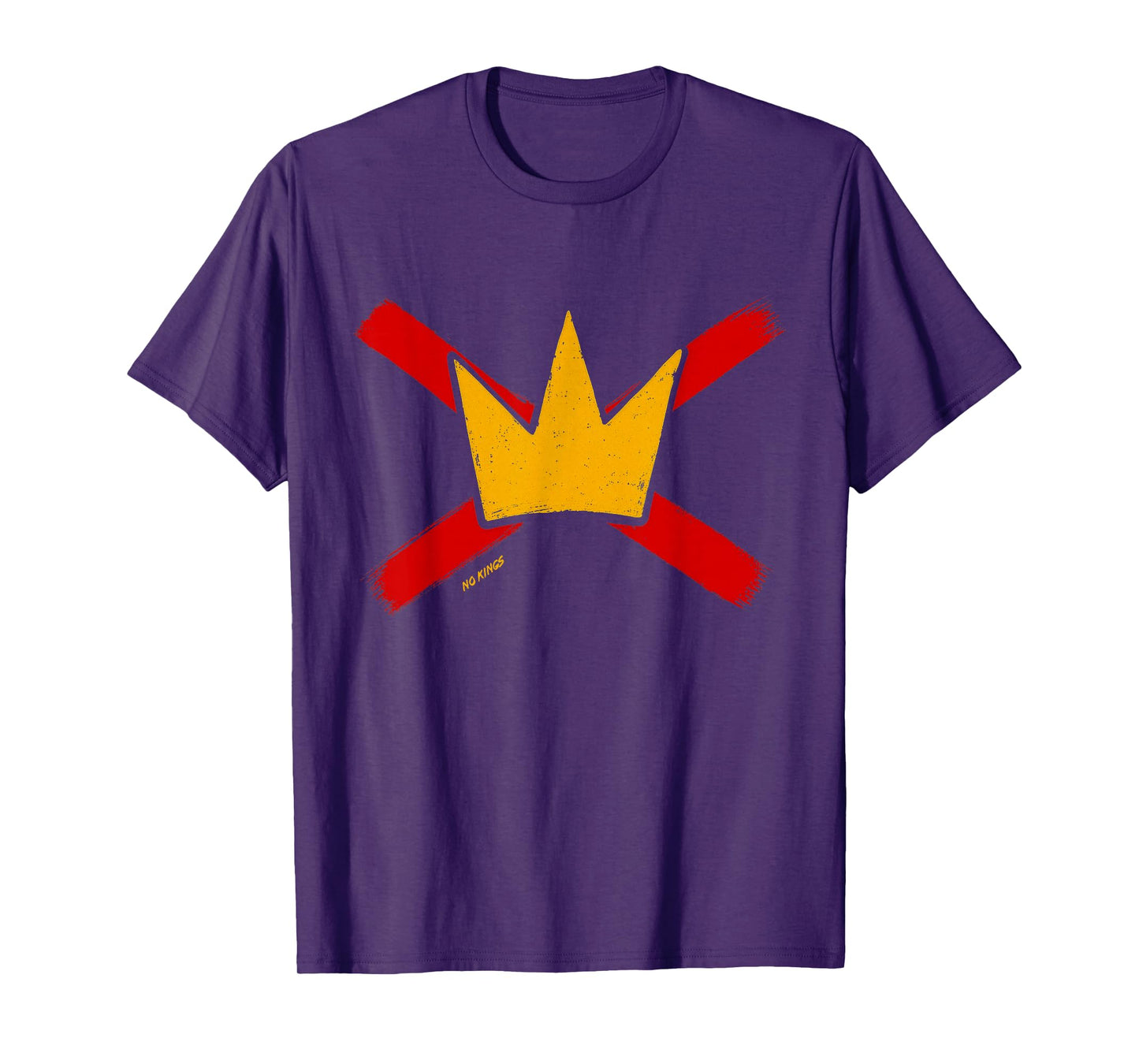 No Kings Grunge Crown Freedom T-Shirt