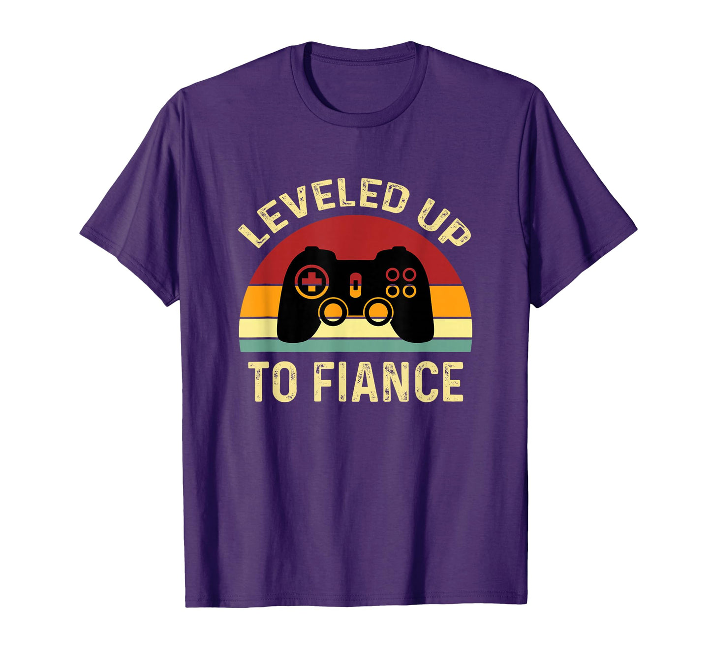 Leveled Up To Fiance Just Engaged Newly Engaged Couple T-Shirt