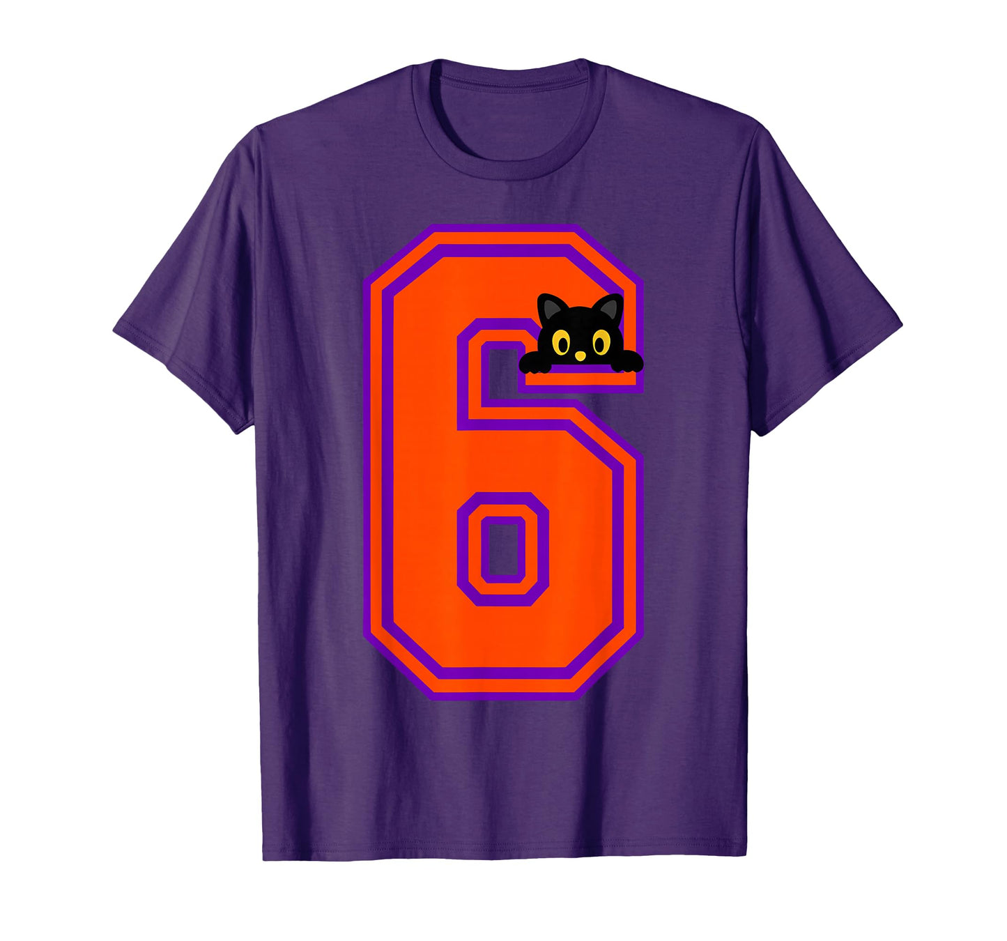 Funny Six Seven 6 7 Halloween Black Cat Teacher Student T-Shirt