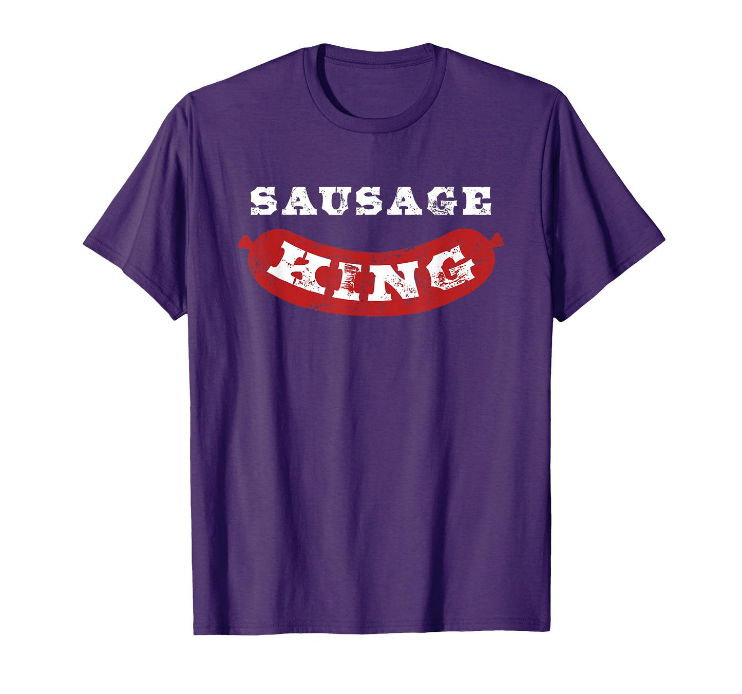 Sausage King Funny Distressed BBQ T-Shirt