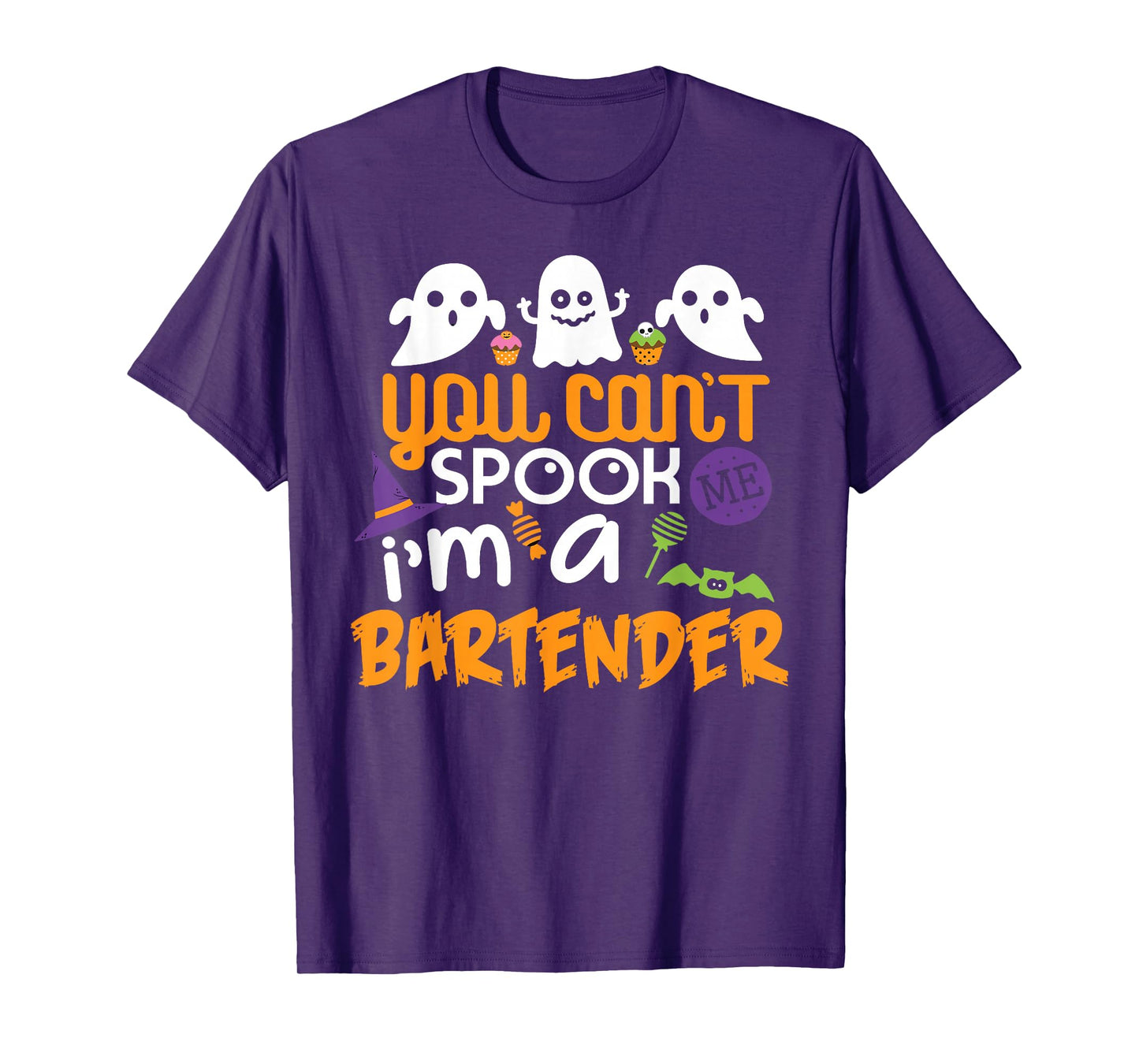 Bartender Halloween Shirt Costume Party Can't Spook Me T-Shirt