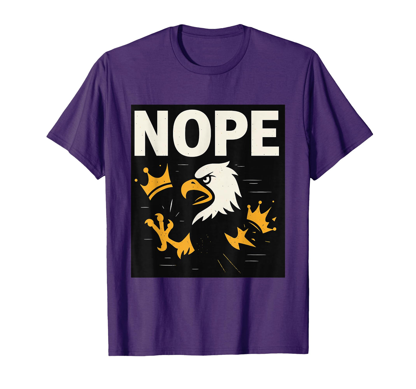 No Kings Nope Bold Minimal Protest Statement T-Shirt