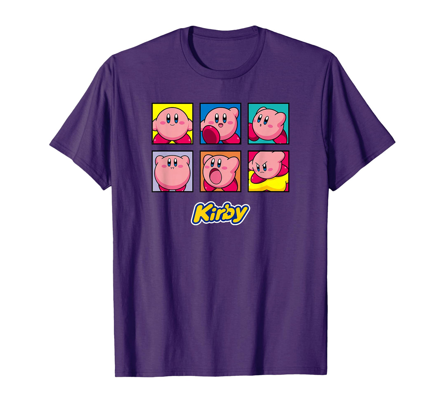 Kirby Vintage Panel Collage Poster T-Shirt - Unisex-Kids - Black - Small