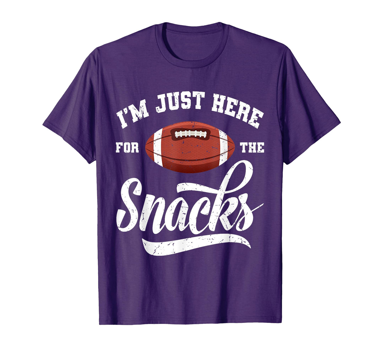 Football Fans Game Day Here For Snacks Footballer T-Shirt