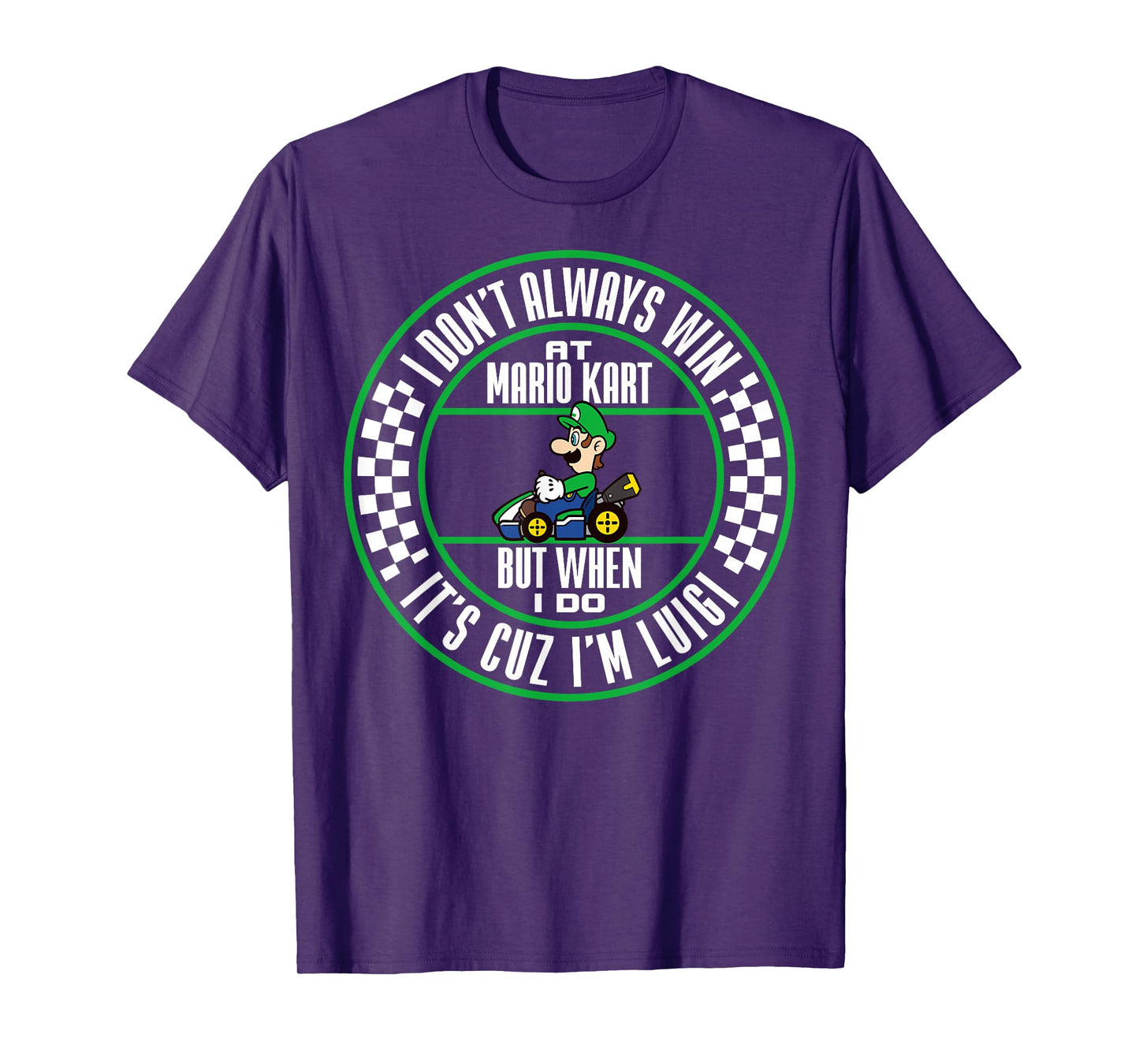 Nintendo Mario Kart Winning As Luigi Graphic T-Shirt T-Shirt