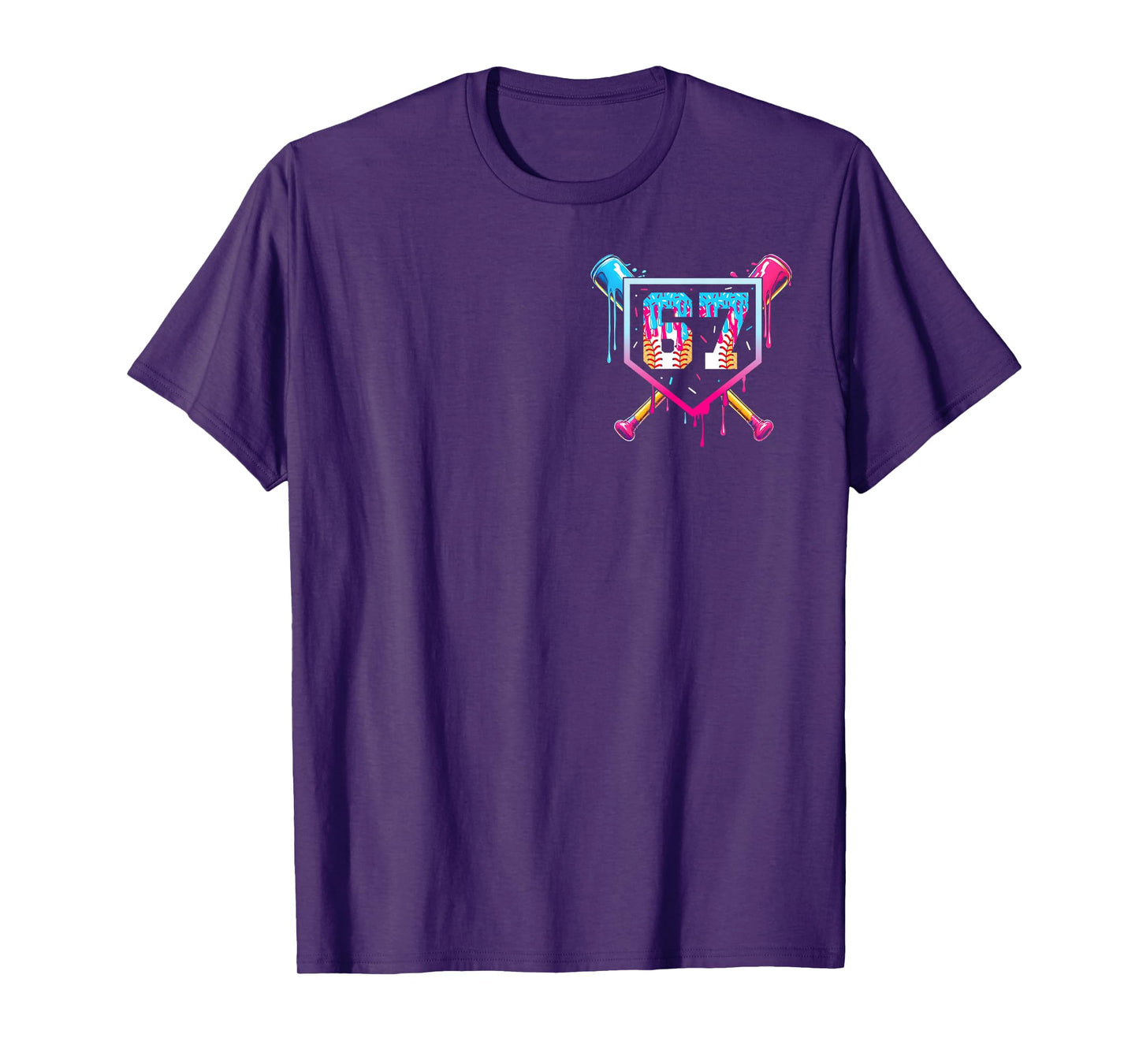 67 Ice Cream Drip Meme Funny Six Seven Gen Alpha (2 Sides) T-Shirt