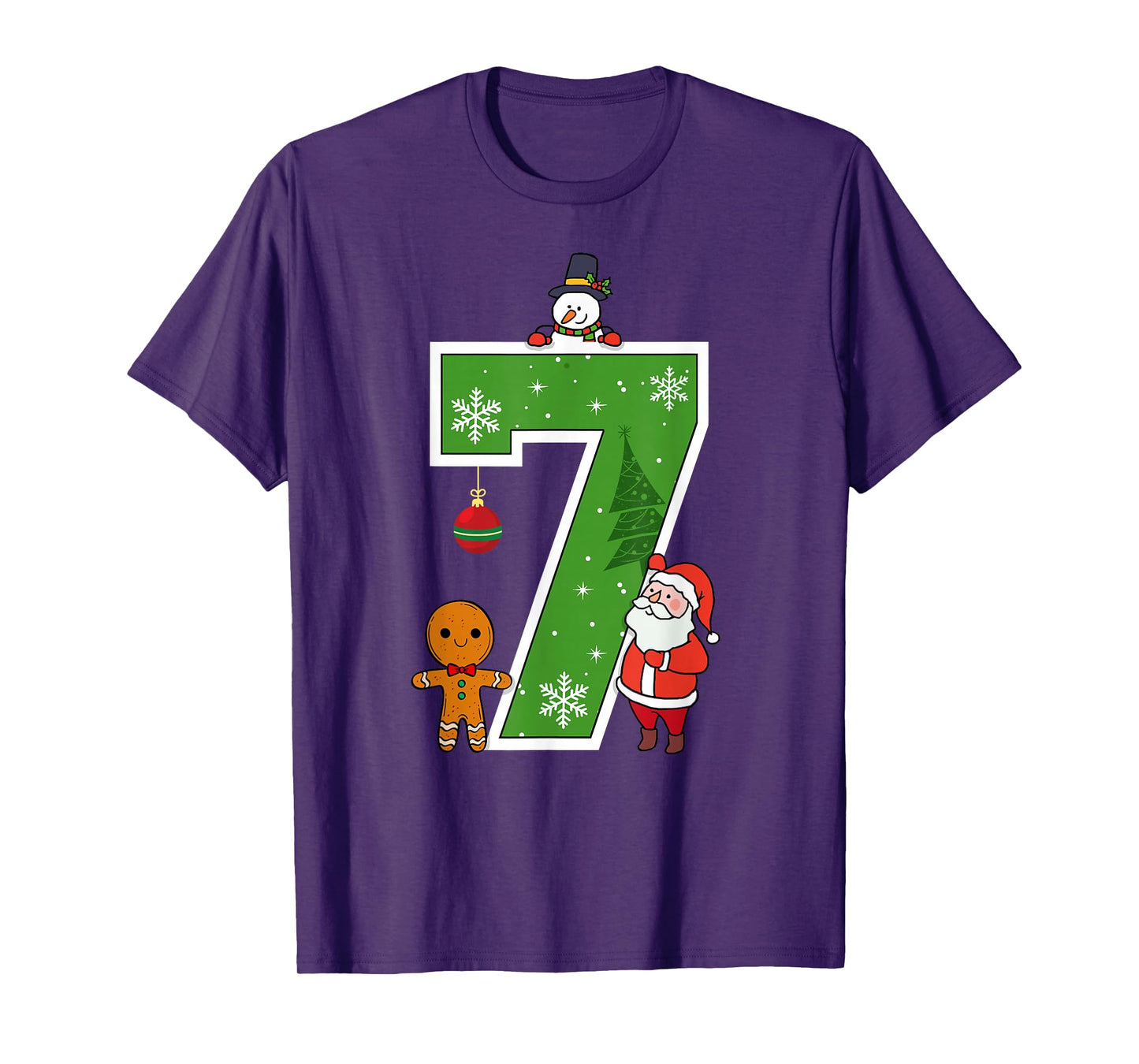 Number 7 67 Meme Couple Pajamas Christmas Matching T-Shirt