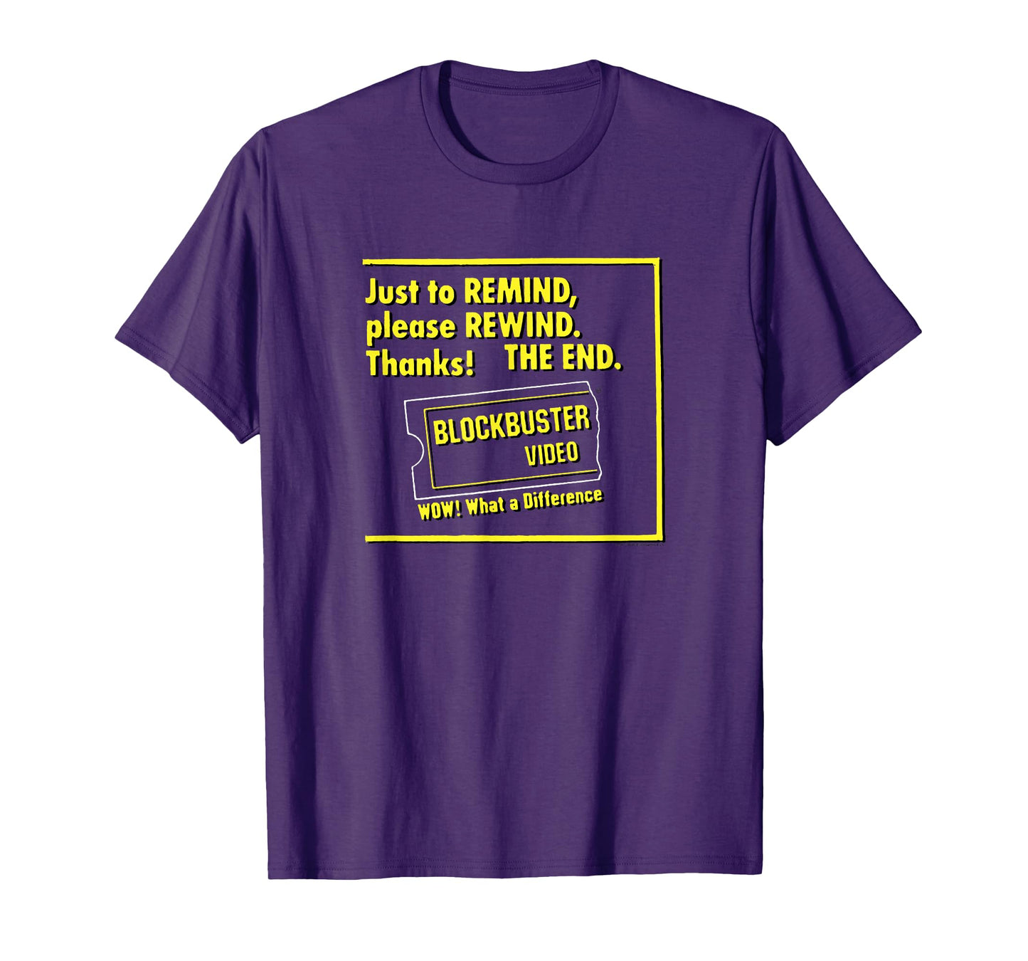 Blockbuster Please Rewind The End with Logo Vintage T-Shirt