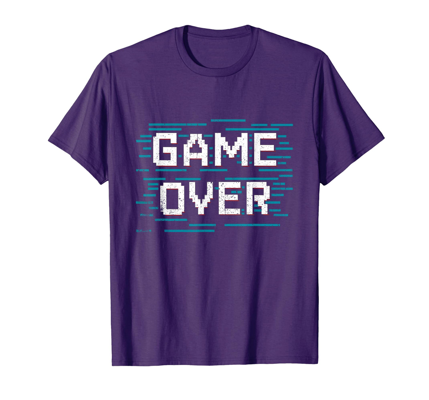 Pixelated GAME OVER Glitch Effect Design for Retro Gamers T-Shirt