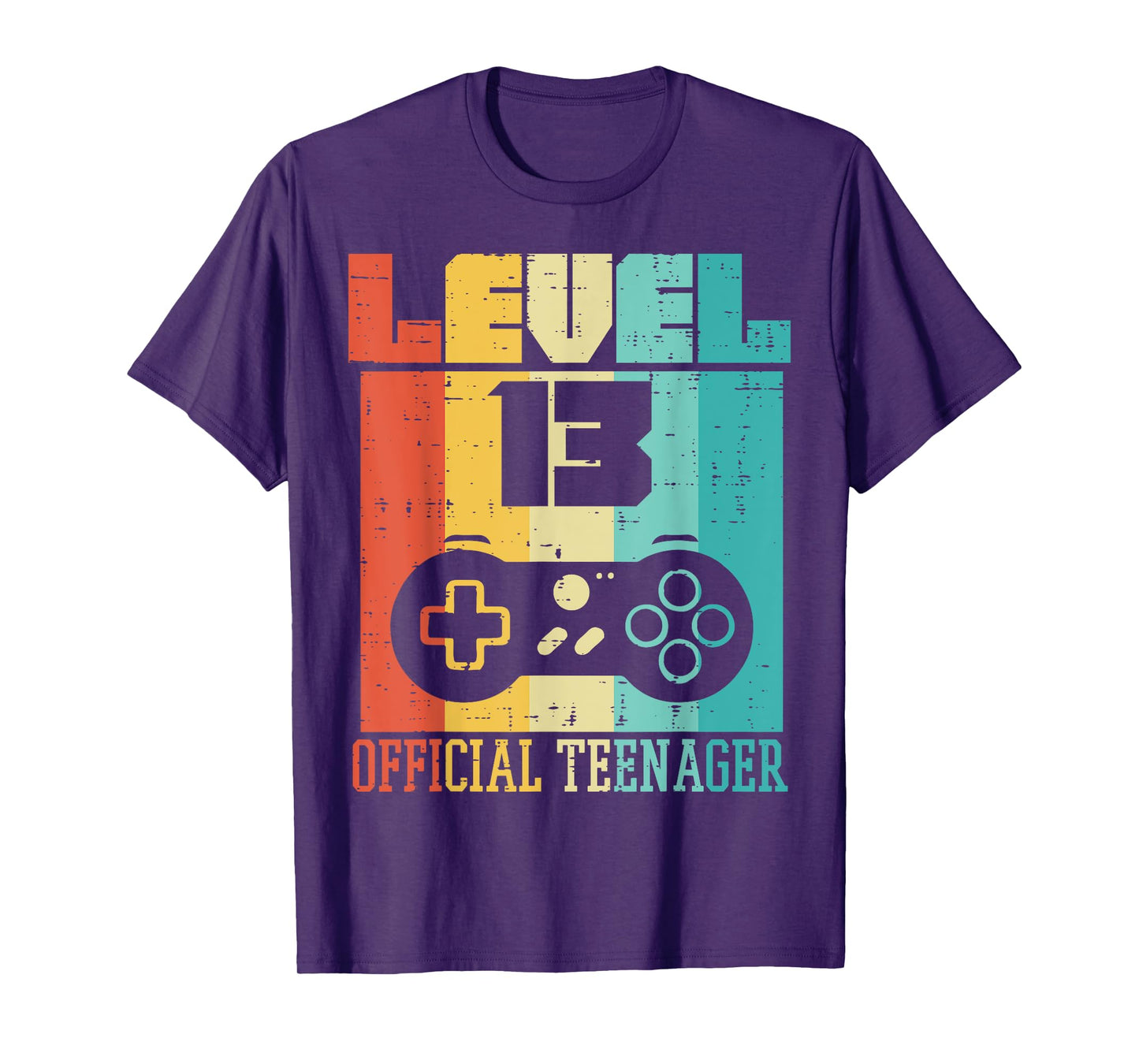 Level 13 Official Teenager Gamer Retro 13 Year Old Boys Teen T-Shirt