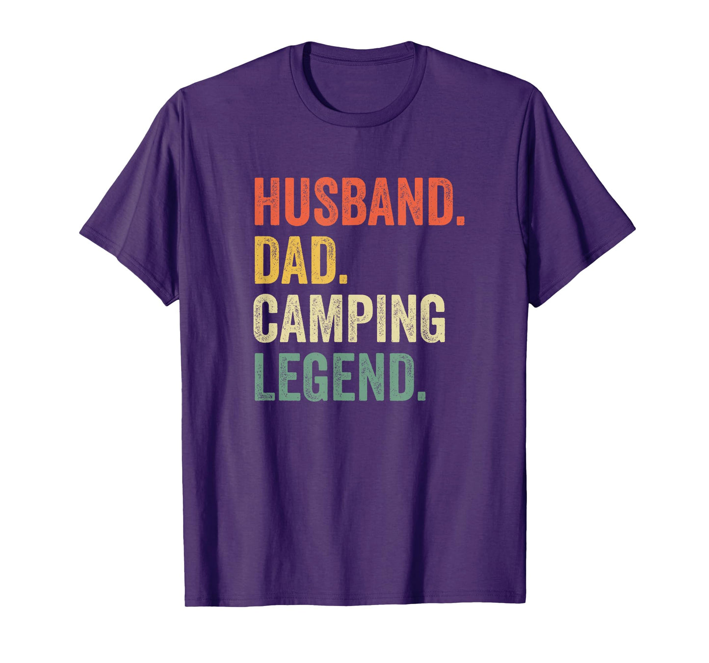 Funny Camper Husband Dad Camping Legend Vintage Father's Day T-Shirt