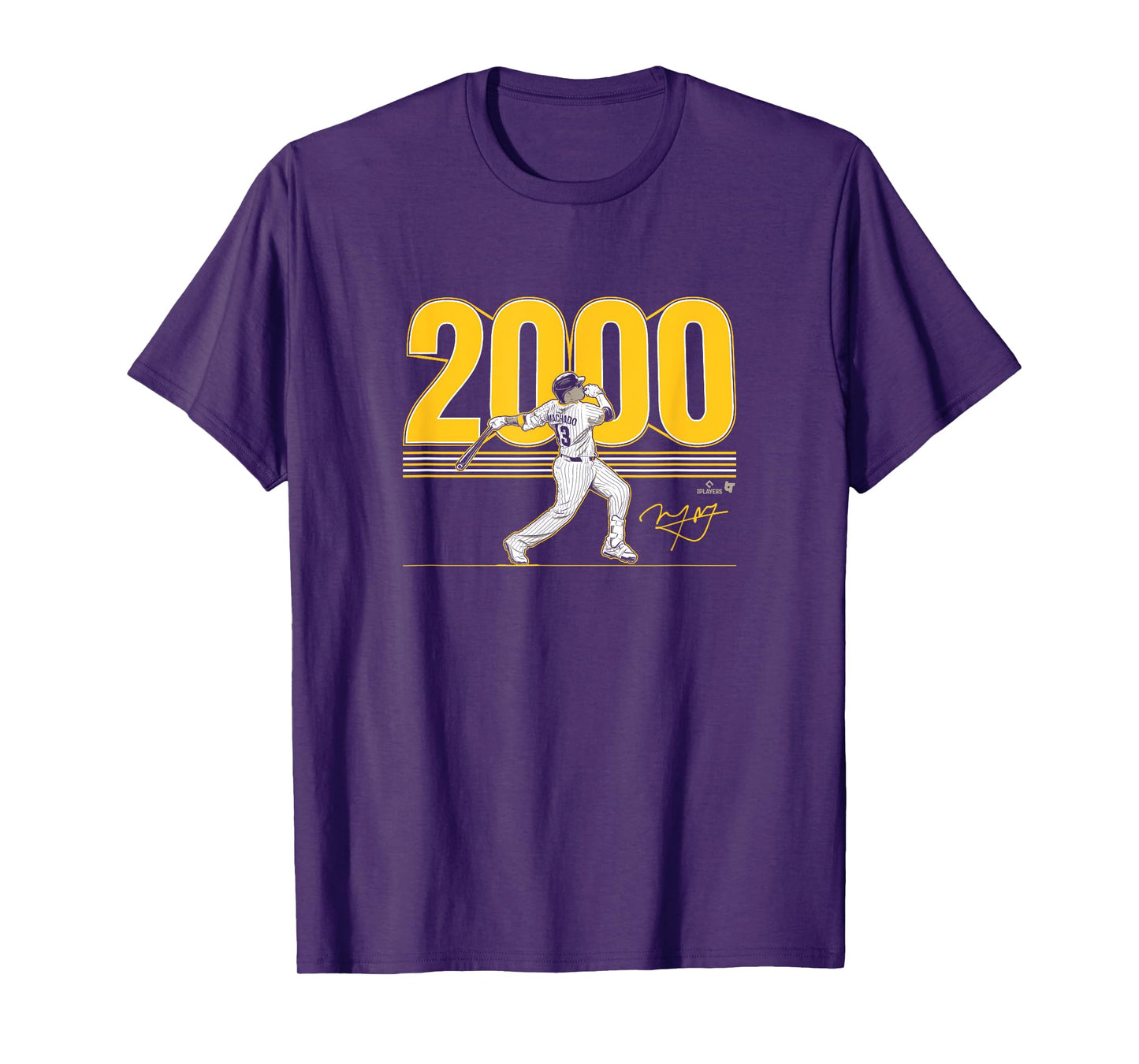 Manny Machado - 2,000 Hits - San Diego Baseball T-Shirt