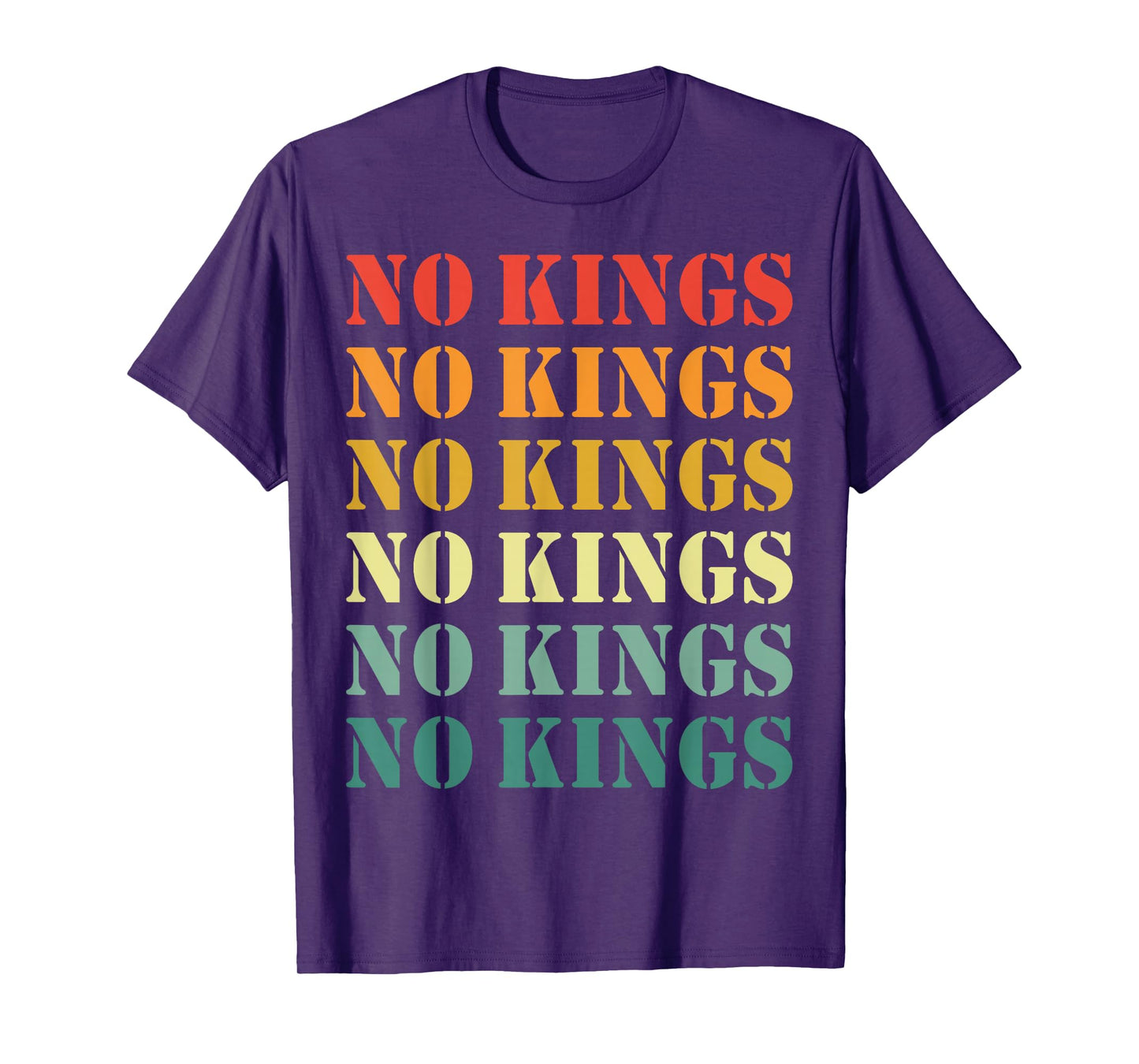 Retro No Kings Protest Patriotic T-Shirt