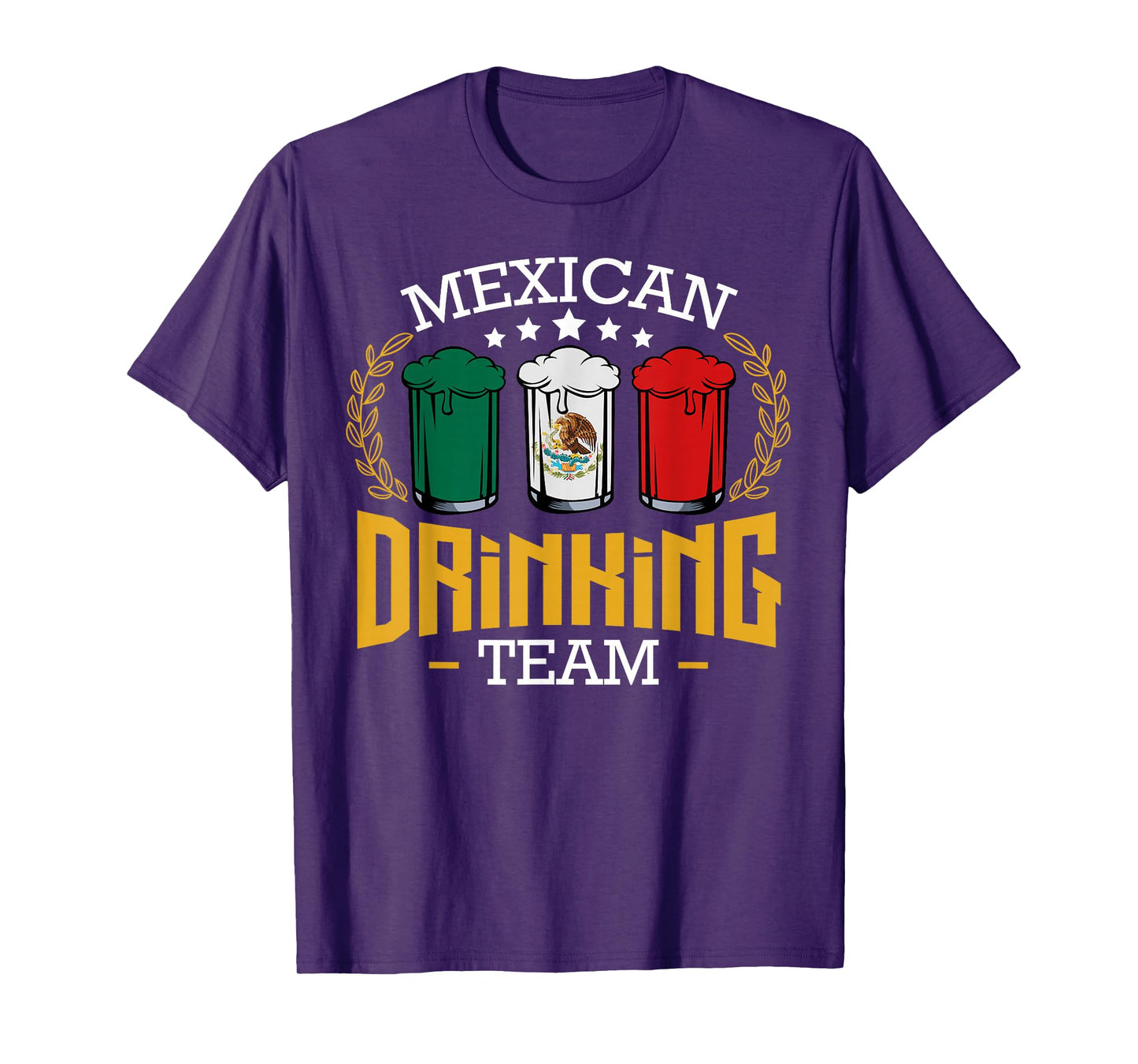 Beer Mexican Drinking Team Mexico Flag Funny Beer Pub Party T-Shirt