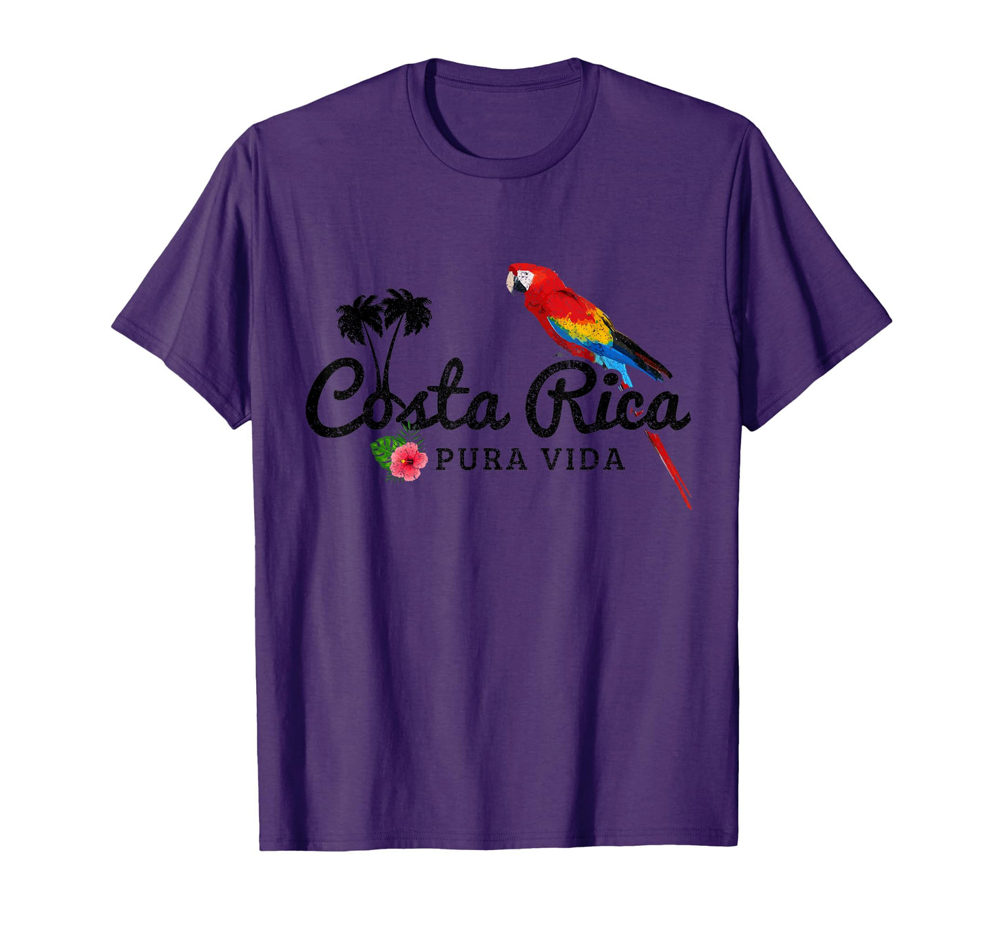 Costa Rica Parrot Macaw Vintage Pride Costa Rican Souvenir T-Shirt