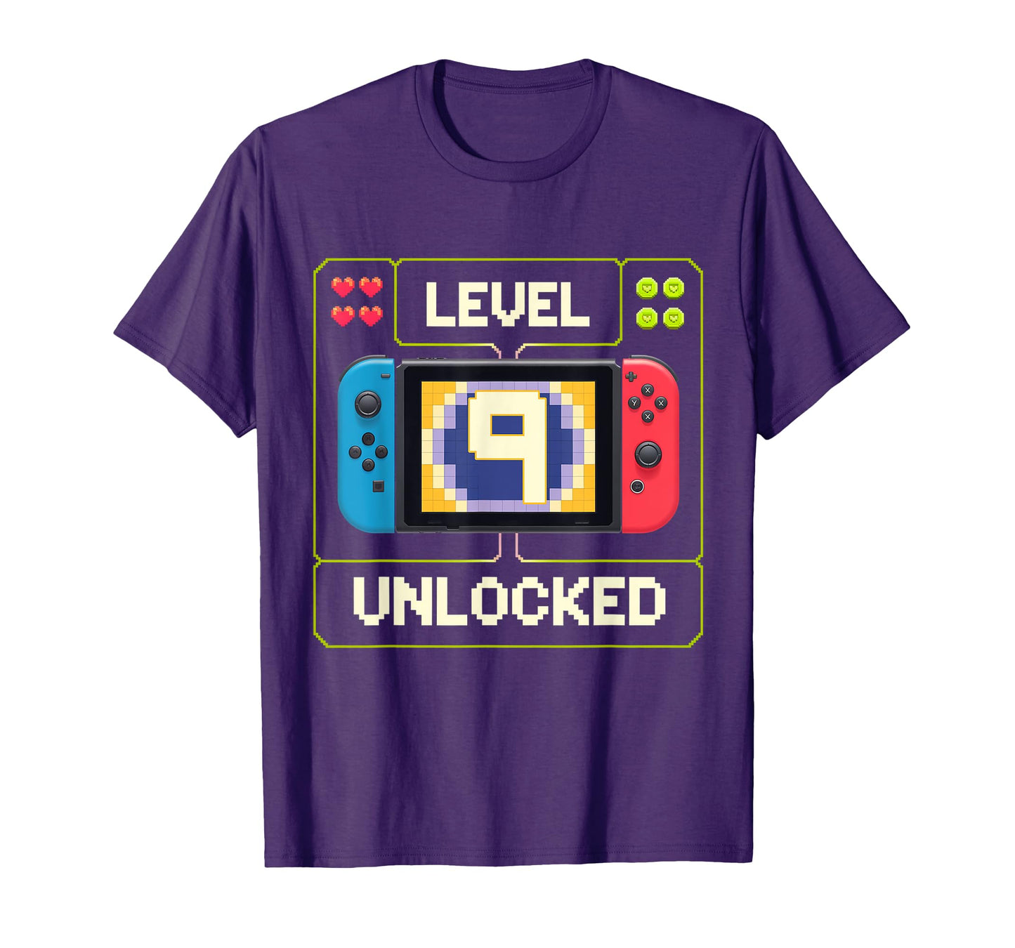 Level 9 Unlocked 9th Birthday Shirt Video Game 9 Year Old T-Shirt