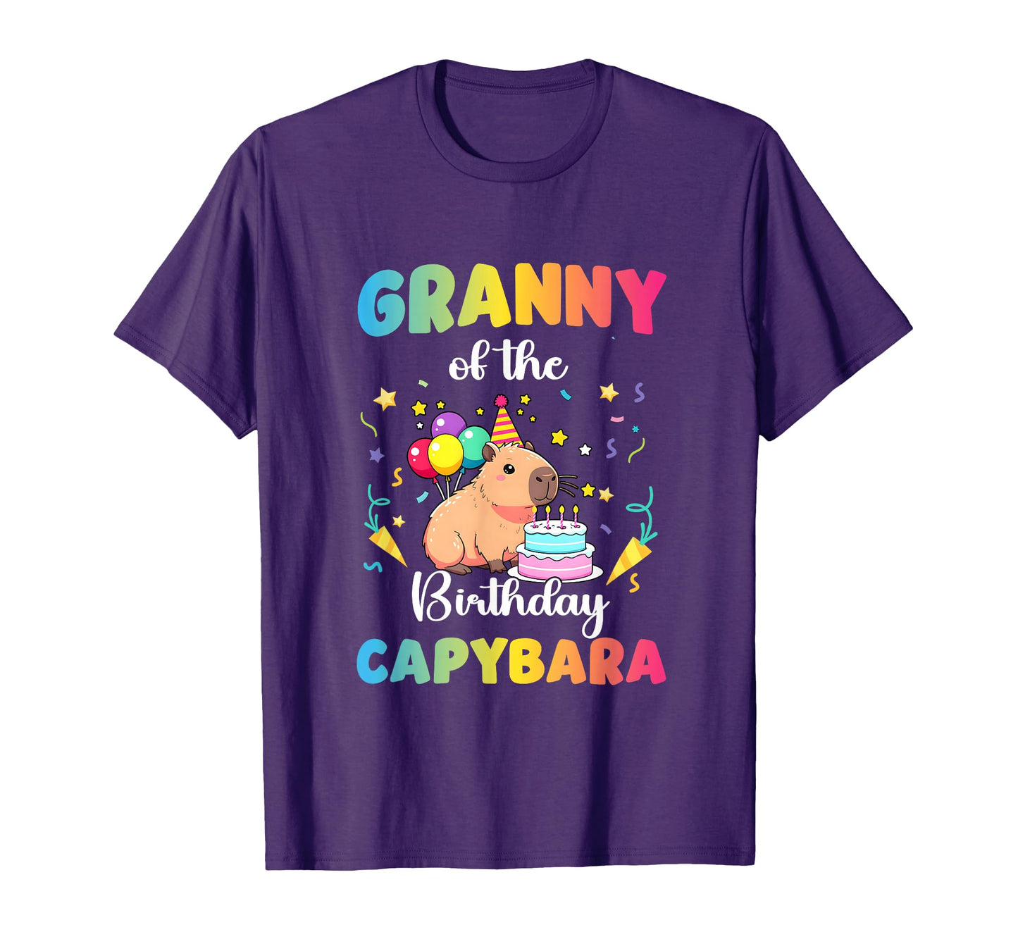 Granny of The Birthday Girl Capybara Bday Party Family T-Shirt