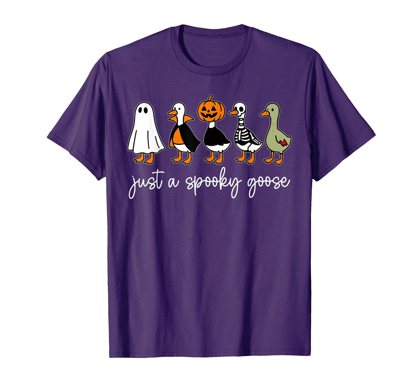 Just A Spooky Goose Halloween Silly Goose Funny Halloween T-Shirt