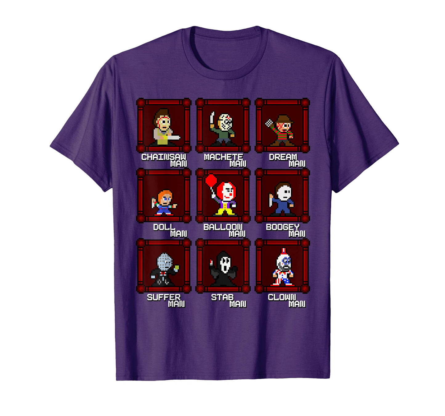 Choose Your Slasher 8-Bit Retro Horror Game T-Shirt