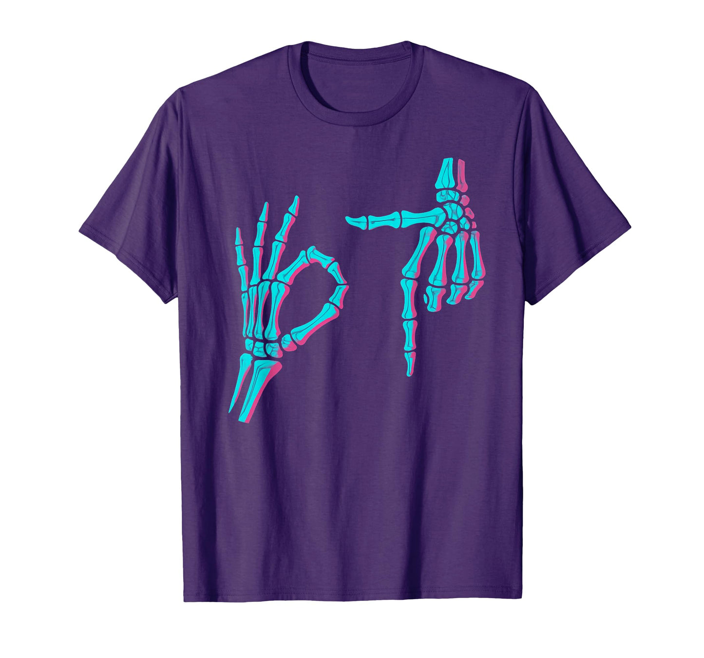 Skeleton Hand Funny Six Seven 6 7 Meme 67 Halloween Costume T-Shirt