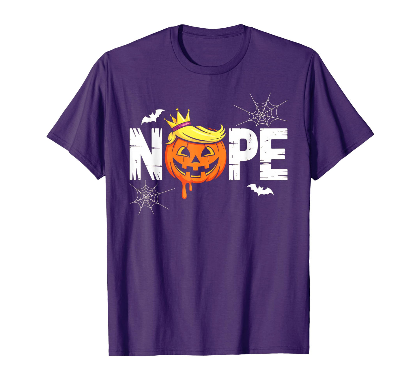 Funny No Kings Halloween 2025 Distressed USA Flag T-Shirt