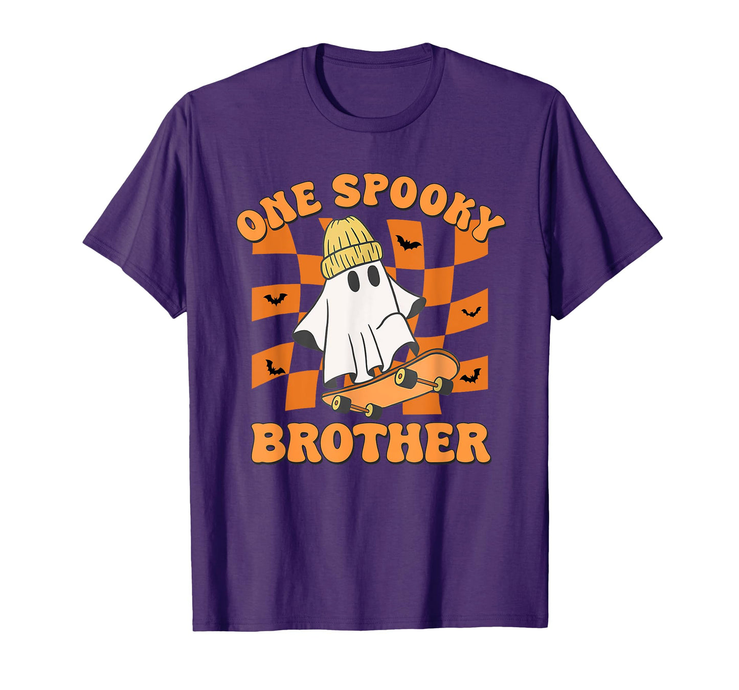 One Spooky Brother Birthday Halloween Skateboarding Ghost T-Shirt