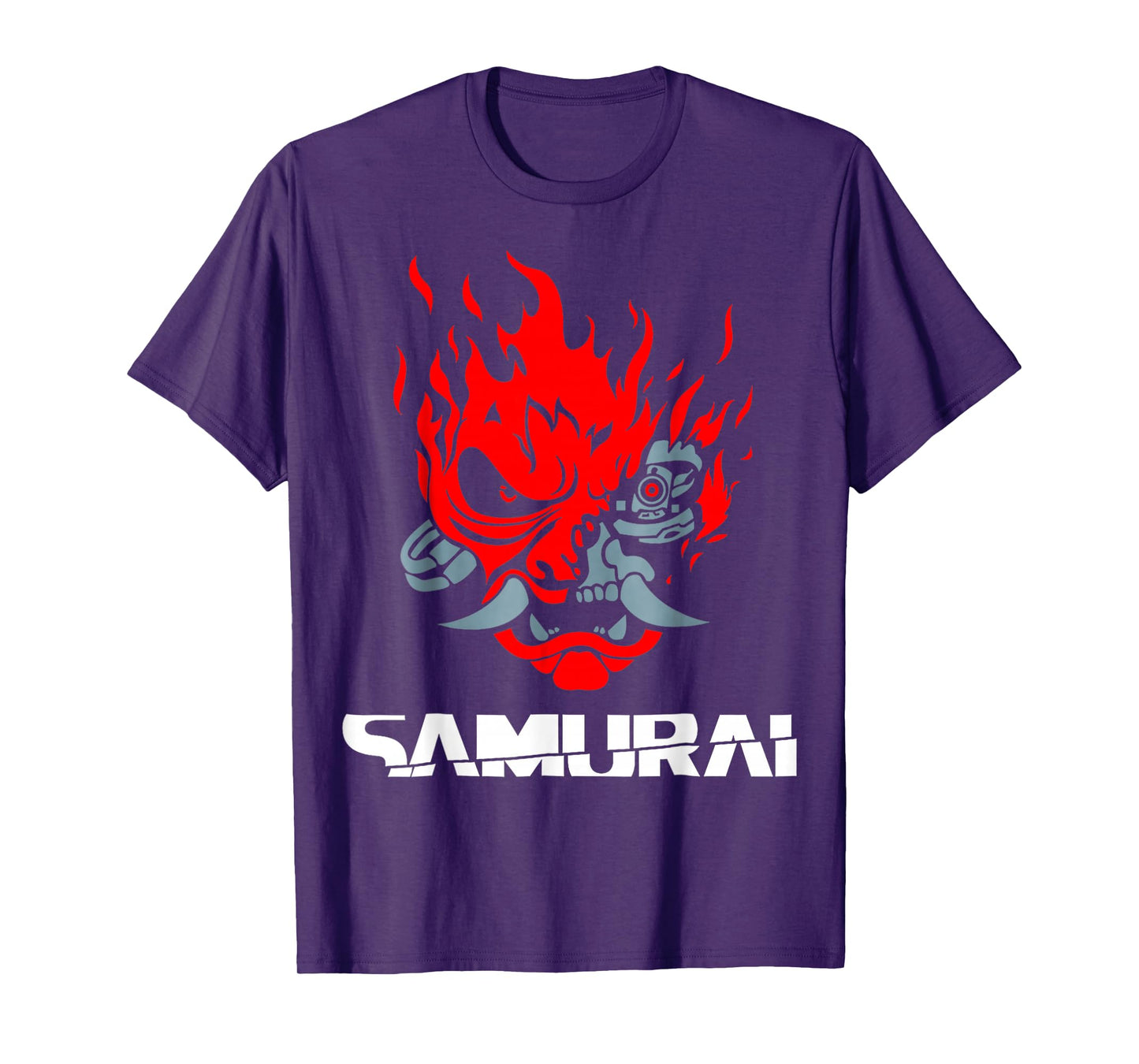 Samurai Japanese Demon Mask Edge Cyber Runners Punk T-Shirt