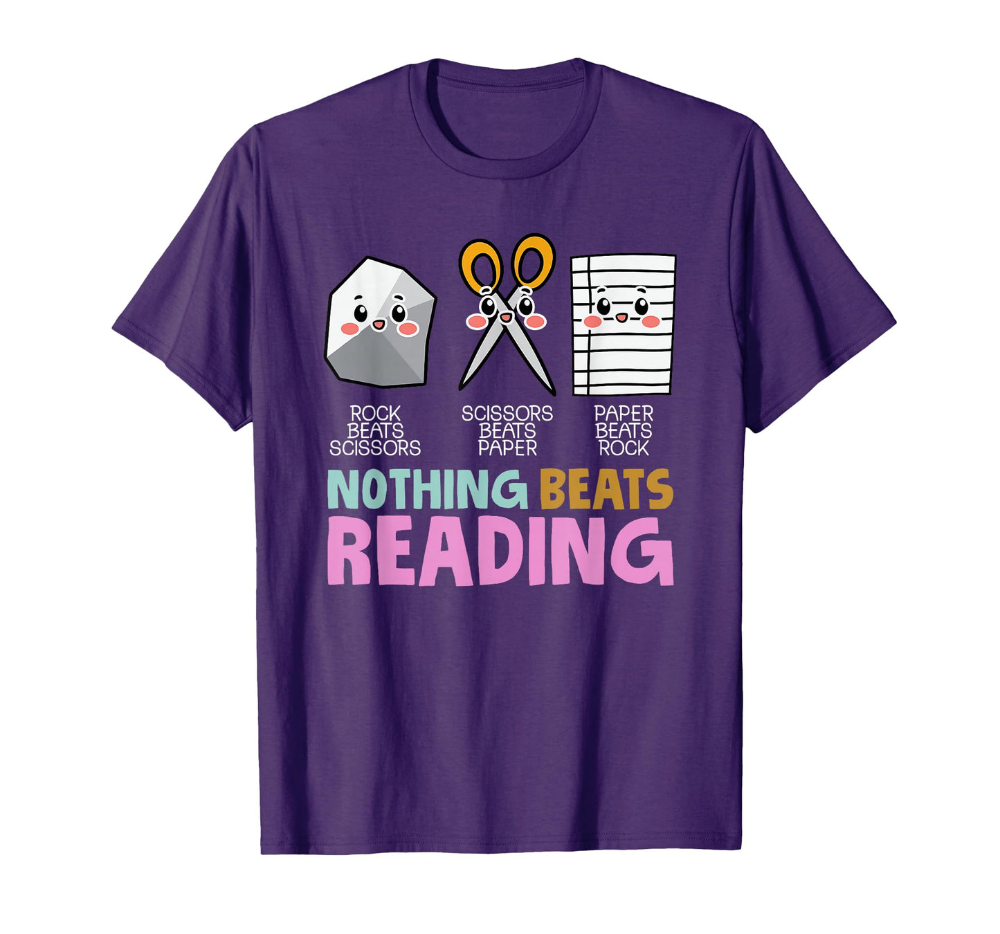 rock paper scissor nothing beats reading T-Shirt