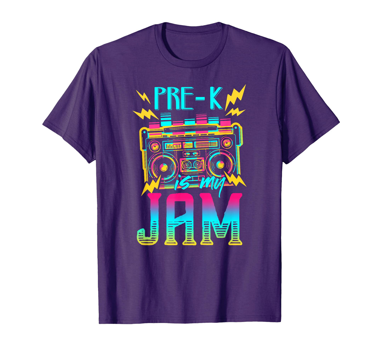 Pre-K Is My Jam-vintage 80s Teacher Student Preschool T-Shirt for Men Women Girls Kids