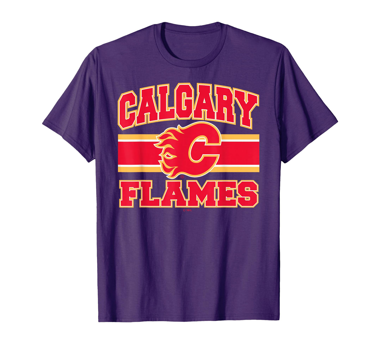 Calgary Flames Stripe Officially Licensed T-Shirt