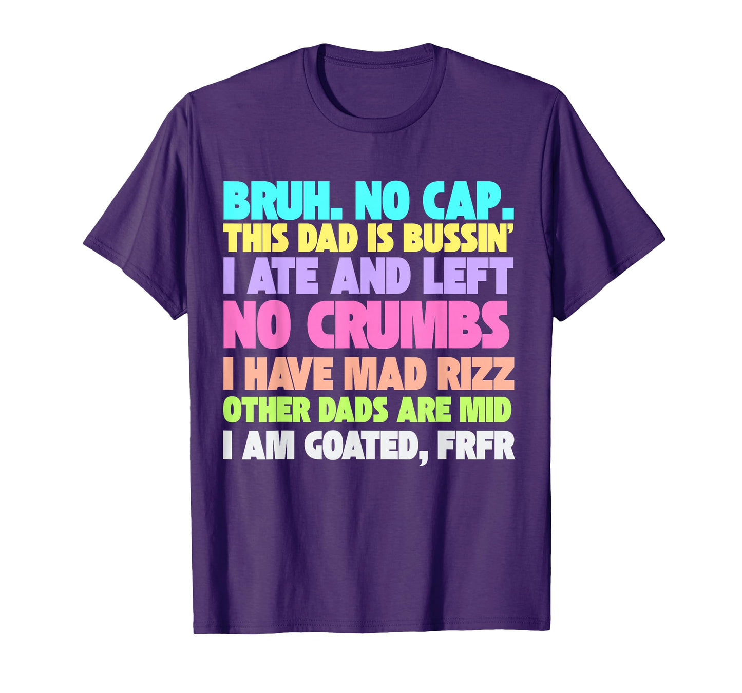 Gen A Slang Fathers Day 2025 Funny Generation Alpha Gag T-Shirt