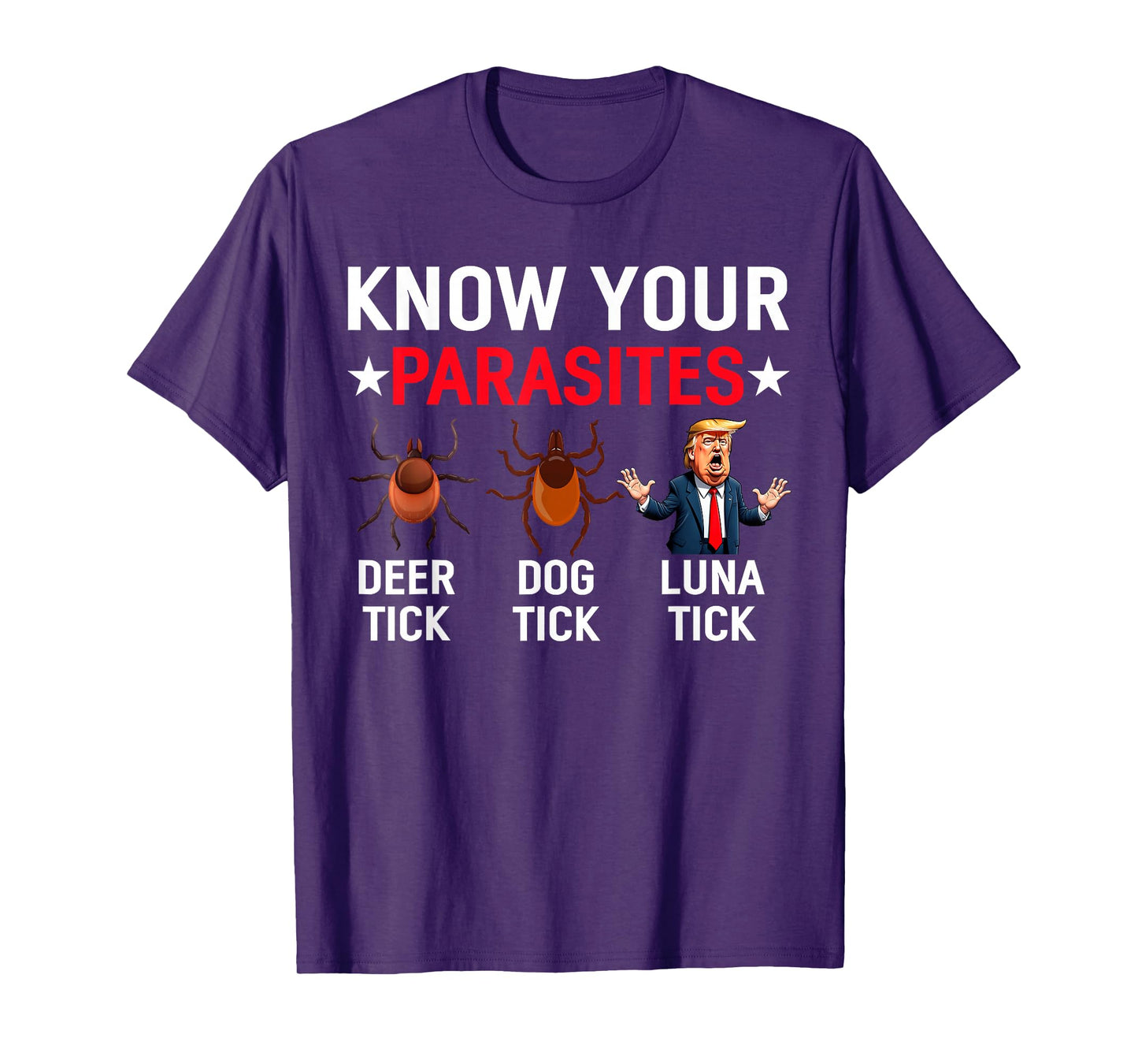 Know Your Parasites Anti-Trump Meme Trump Parody Tick Resist T-Shirt