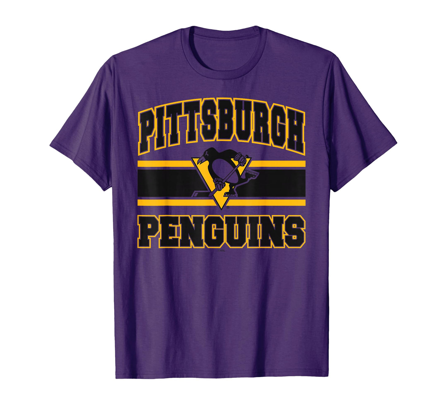 Pittsburgh Penguins Stripe White Officially Licensed T-Shirt