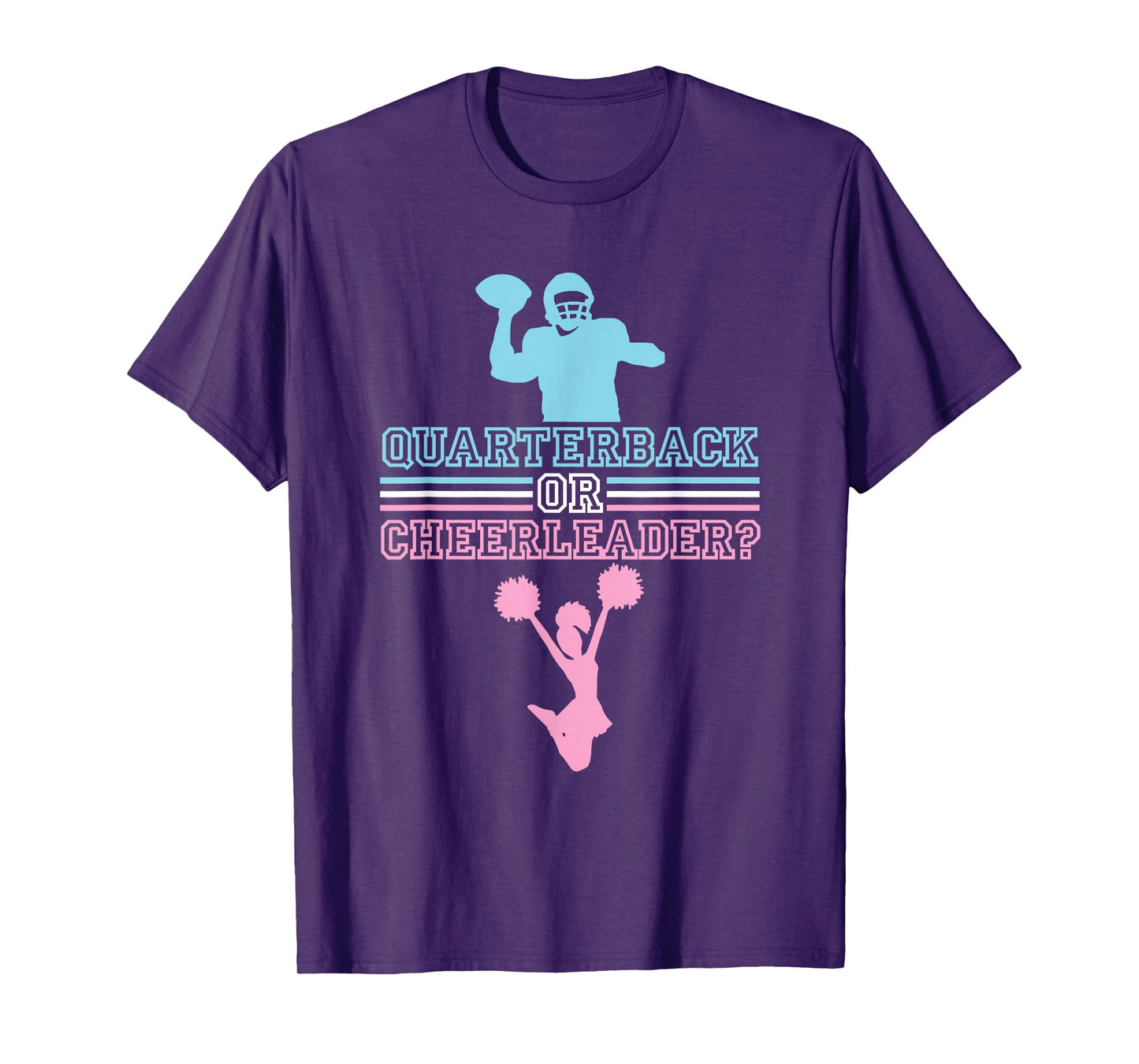 Football Gender Reveal Quarterback Or Cheerleader T-Shirt