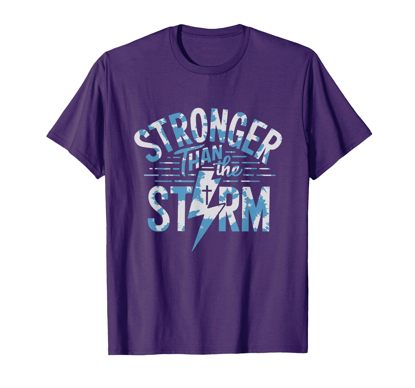 Stronger Than The Storm Bible Verse Christian Jesus Tie Dye T-Shirt